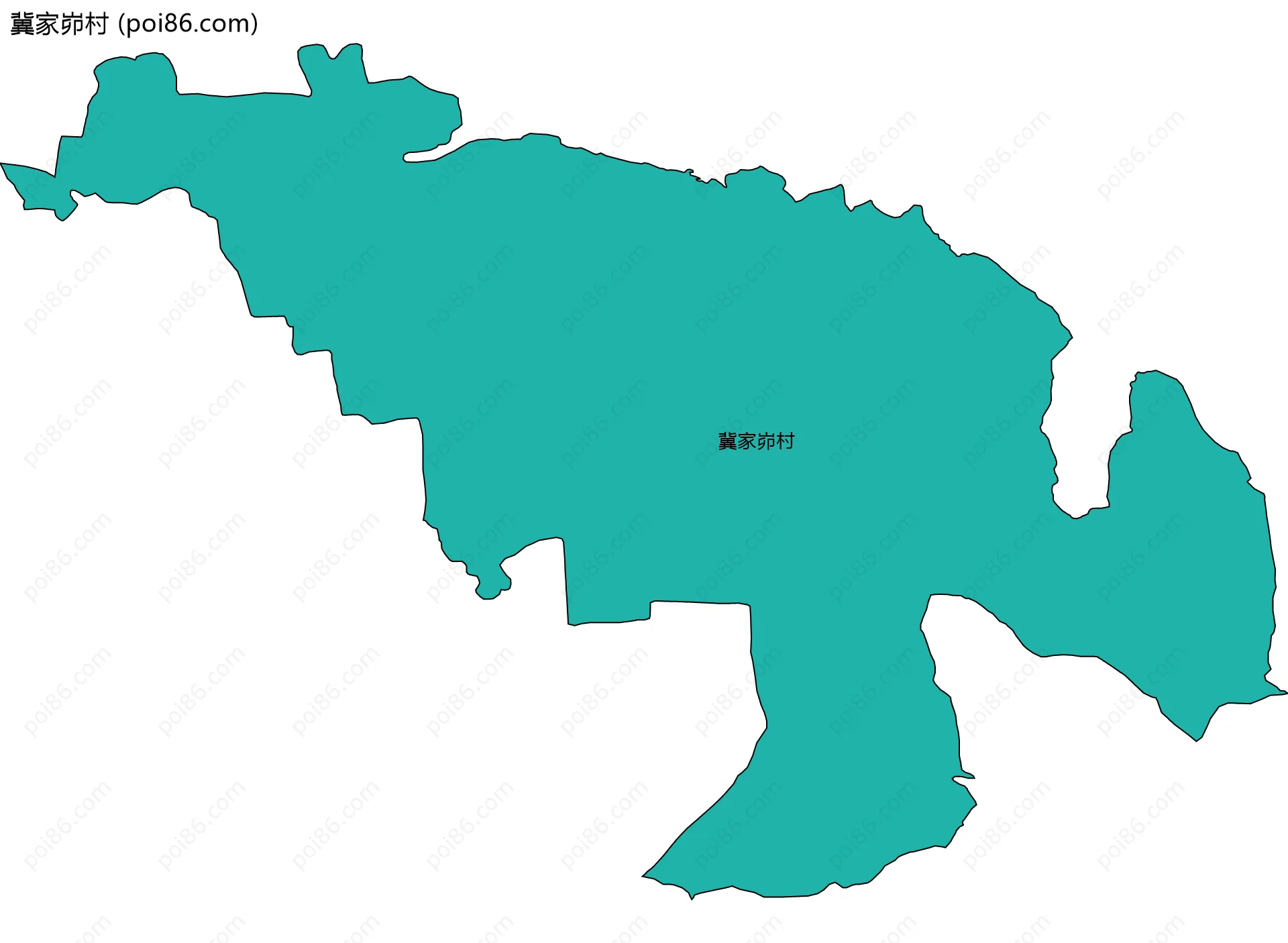 冀家峁村边界地图
