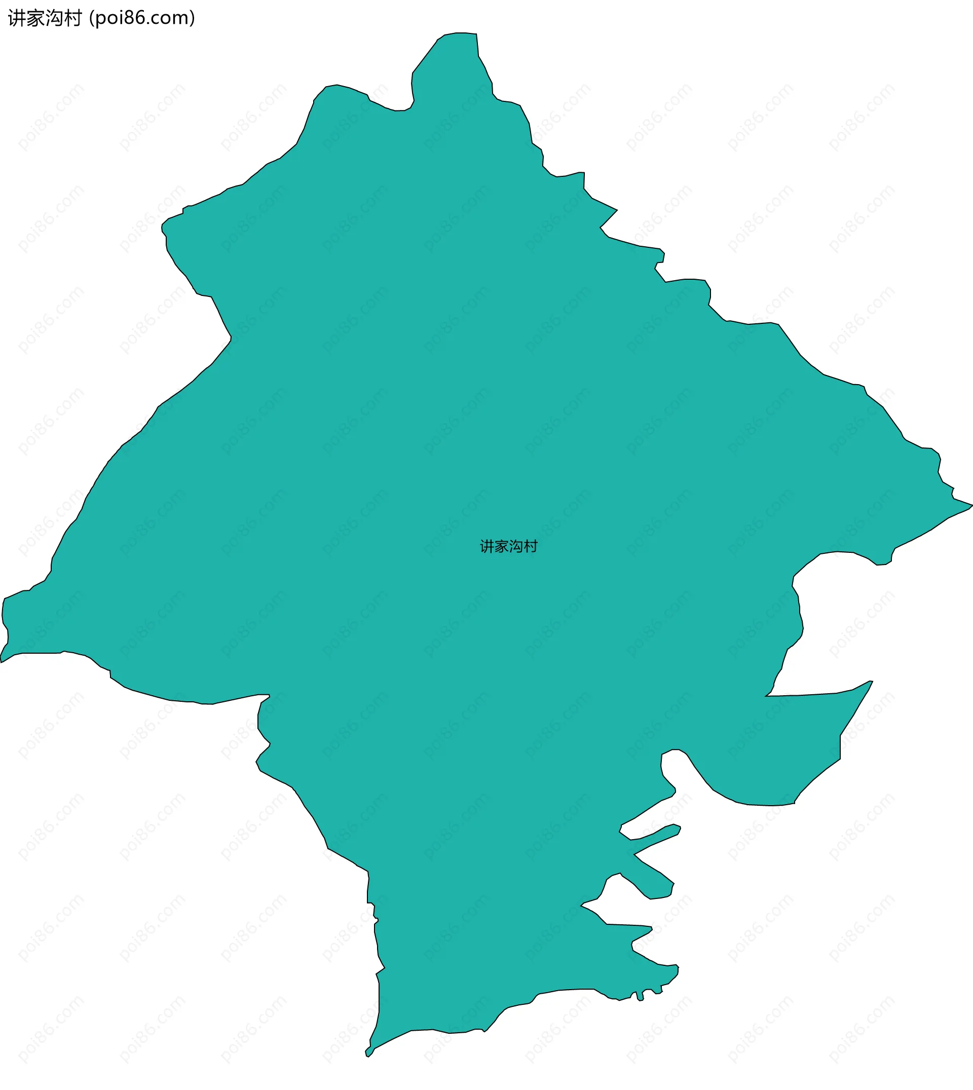 讲家沟村边界地图