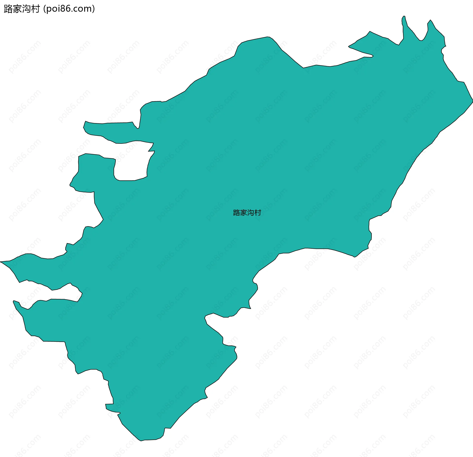 路家沟村边界地图