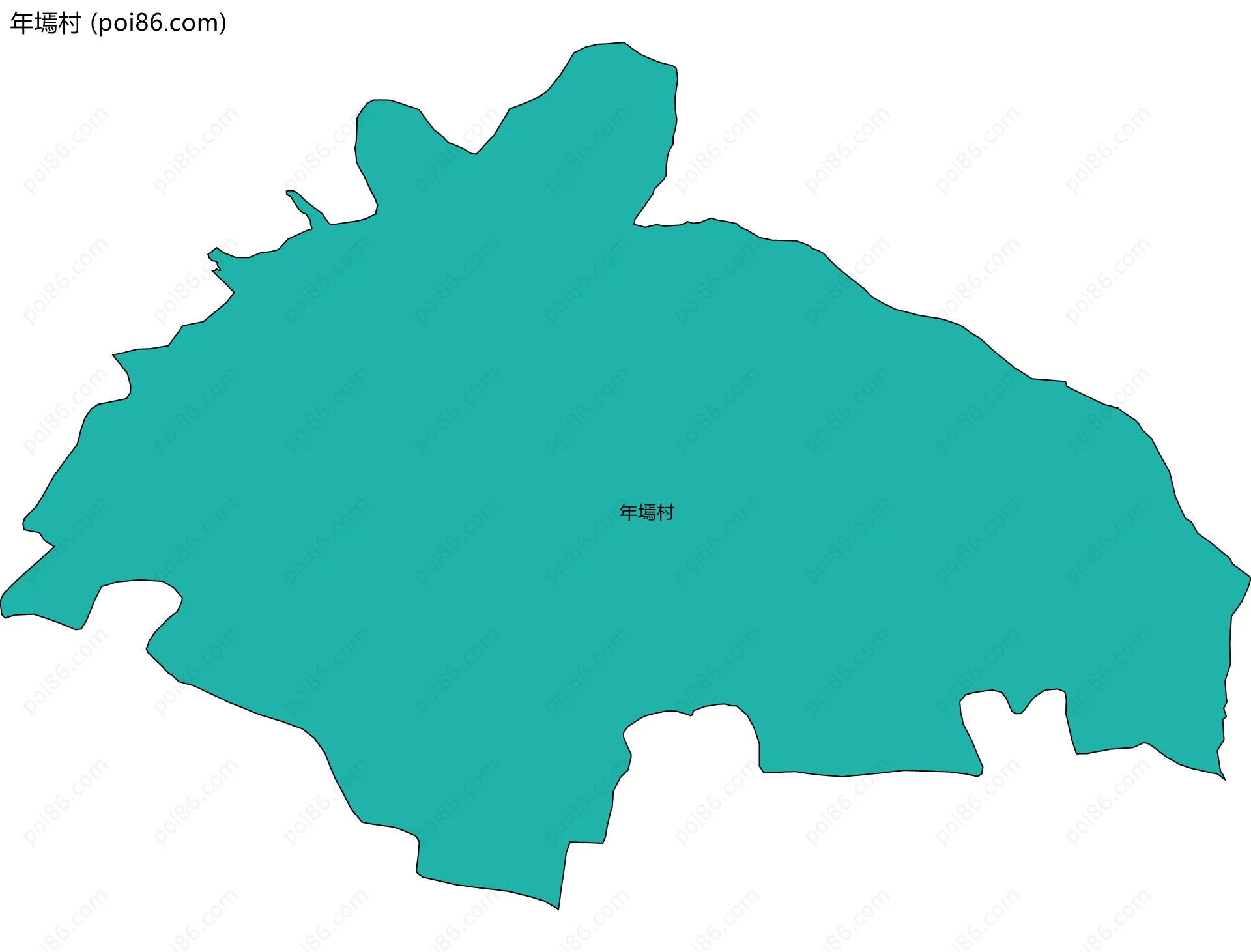 年墕村边界地图
