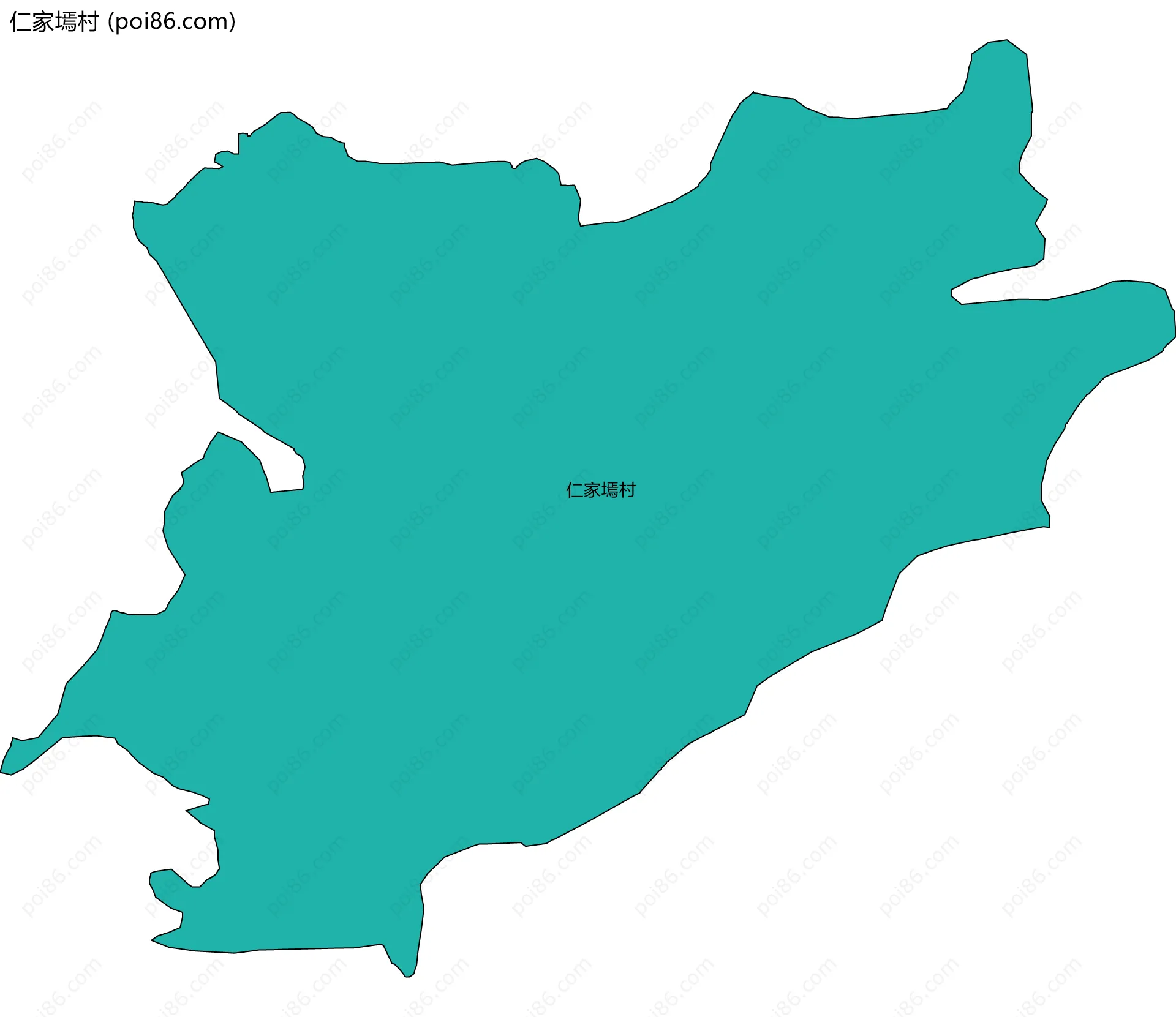 仁家墕村边界地图