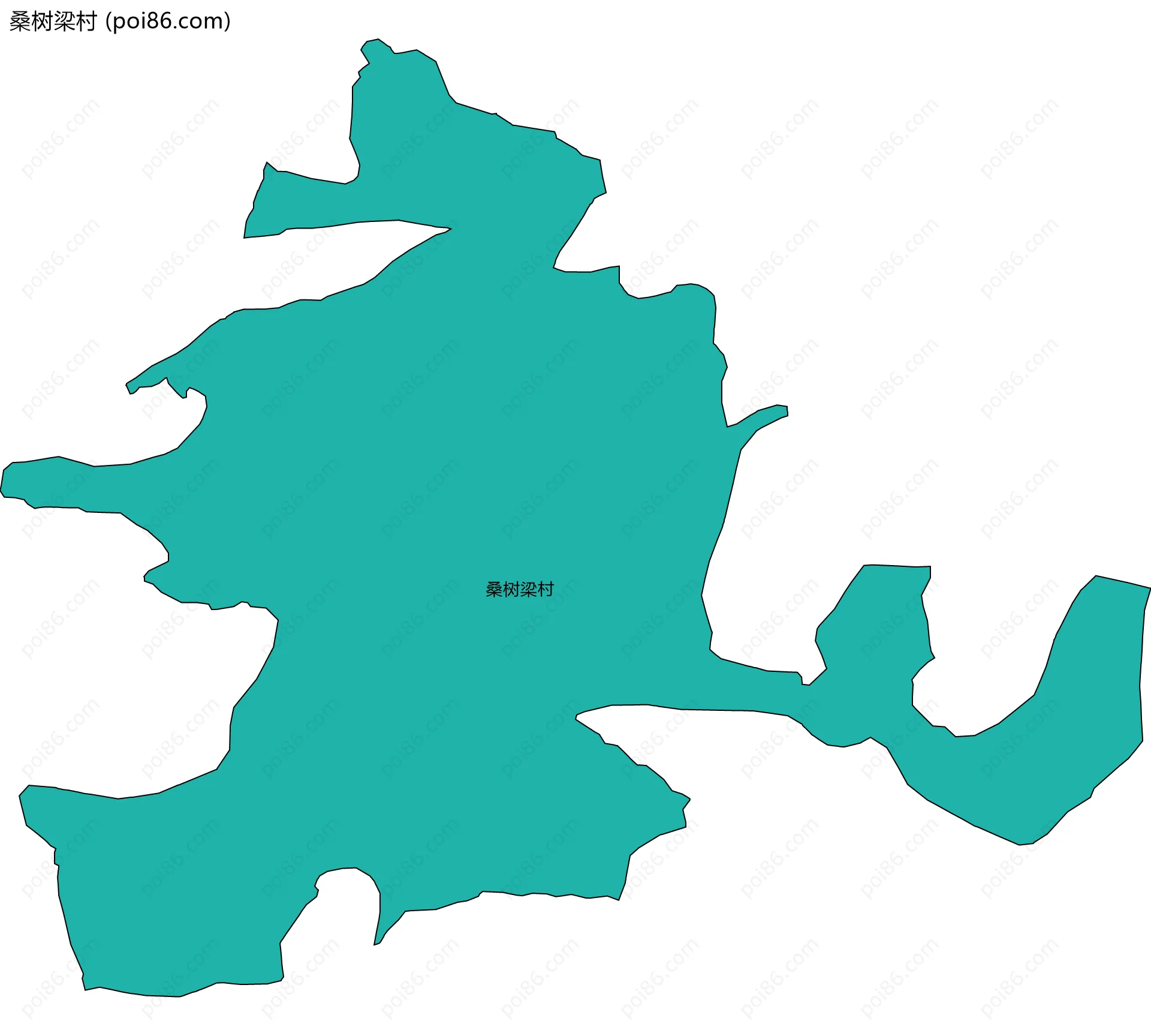 桑树梁村边界地图