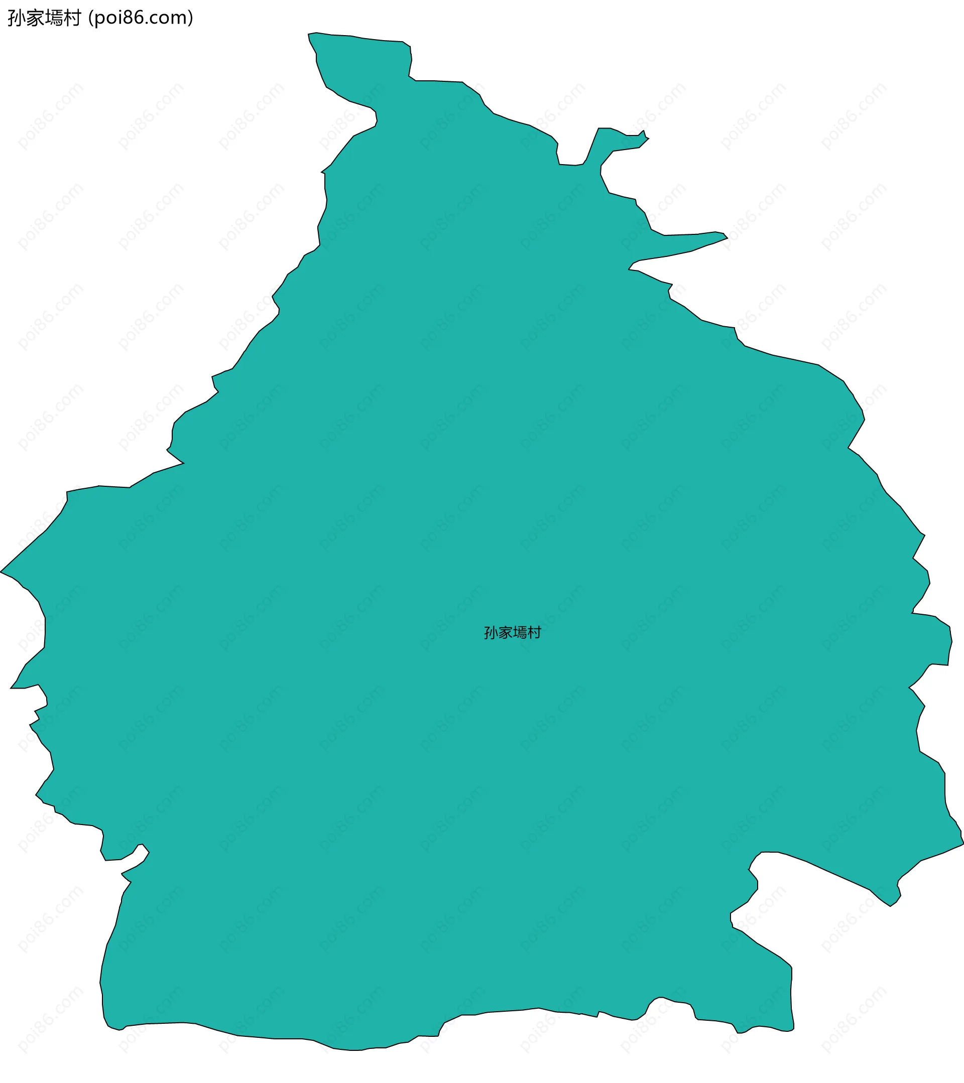 孙家墕村边界地图