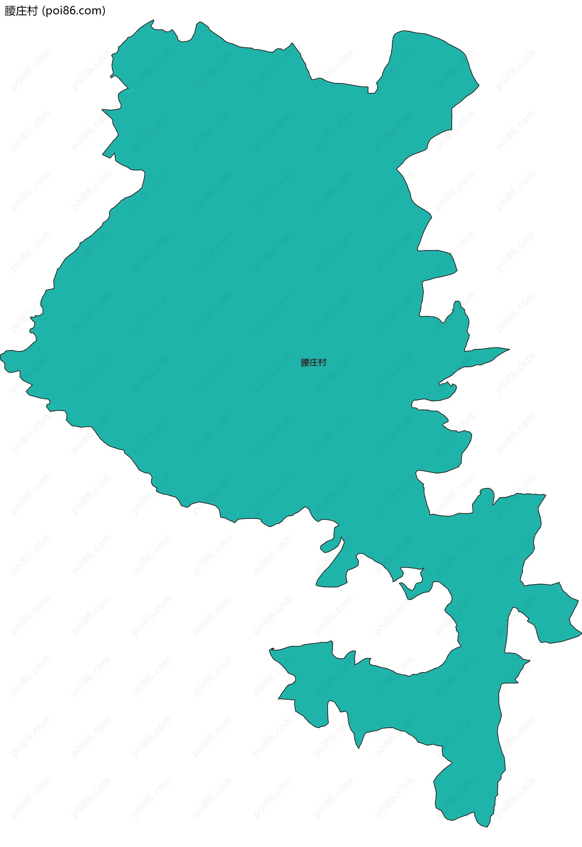 腰庄村边界地图