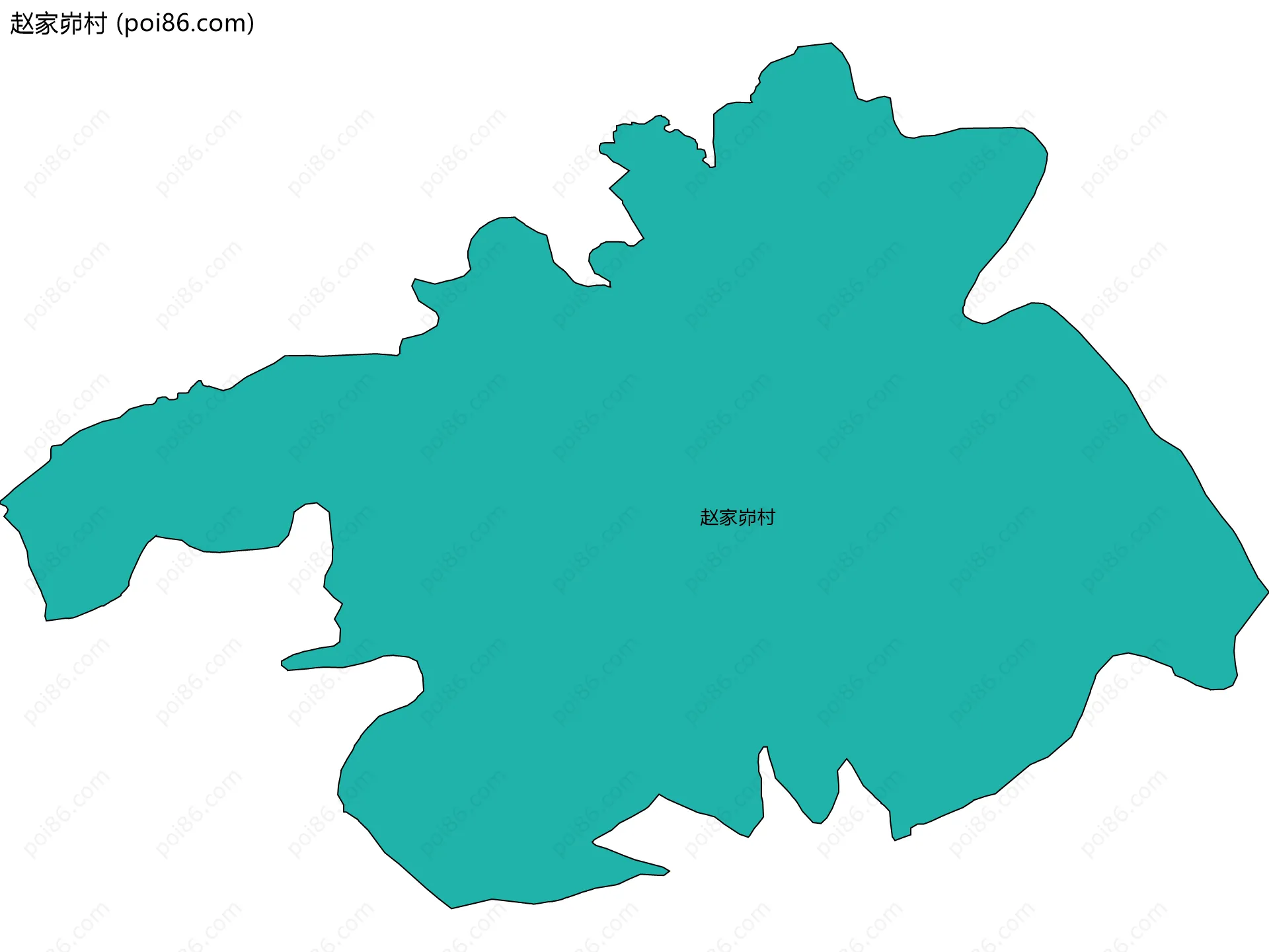 赵家峁村边界地图