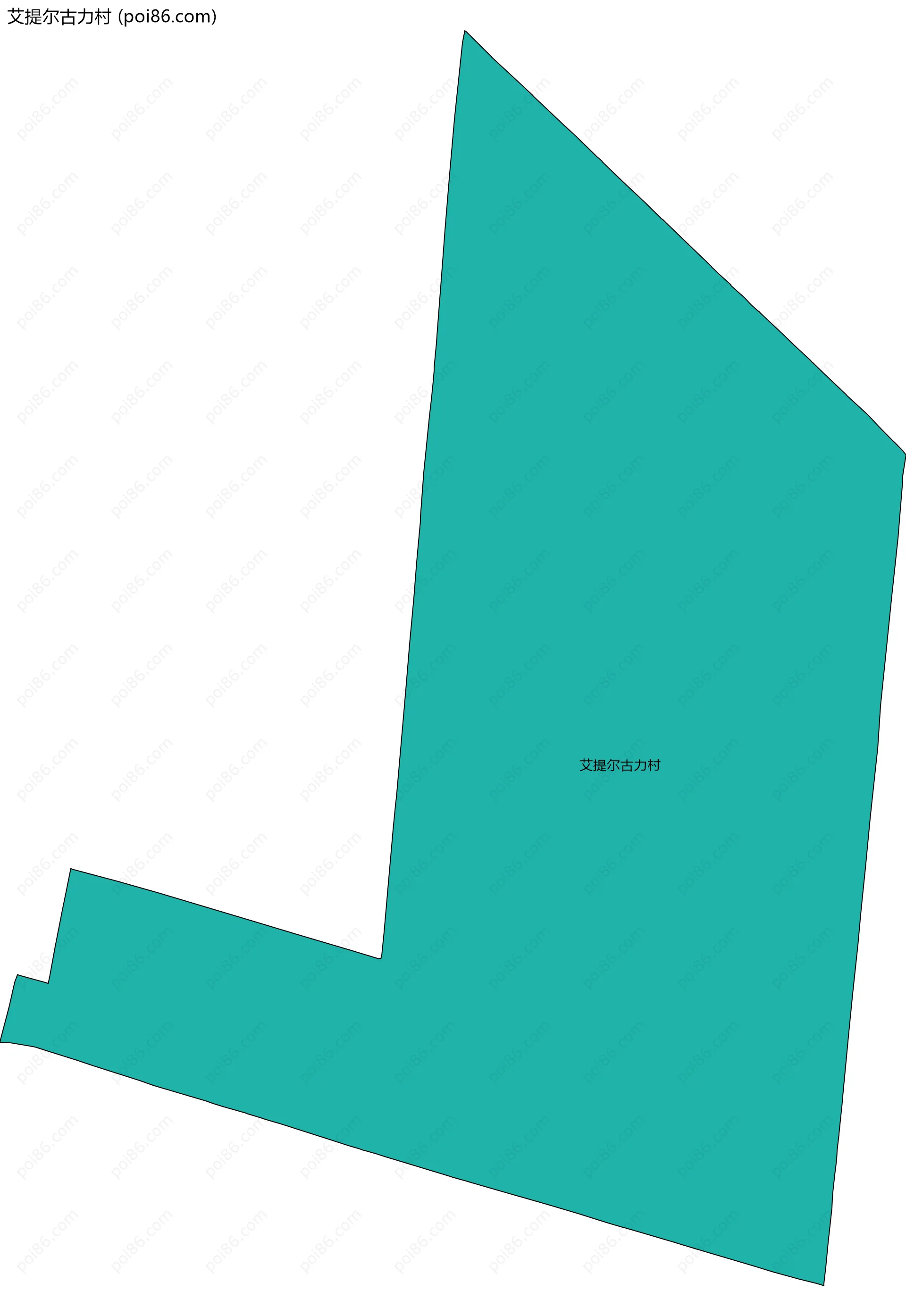 艾提尔古力村边界地图