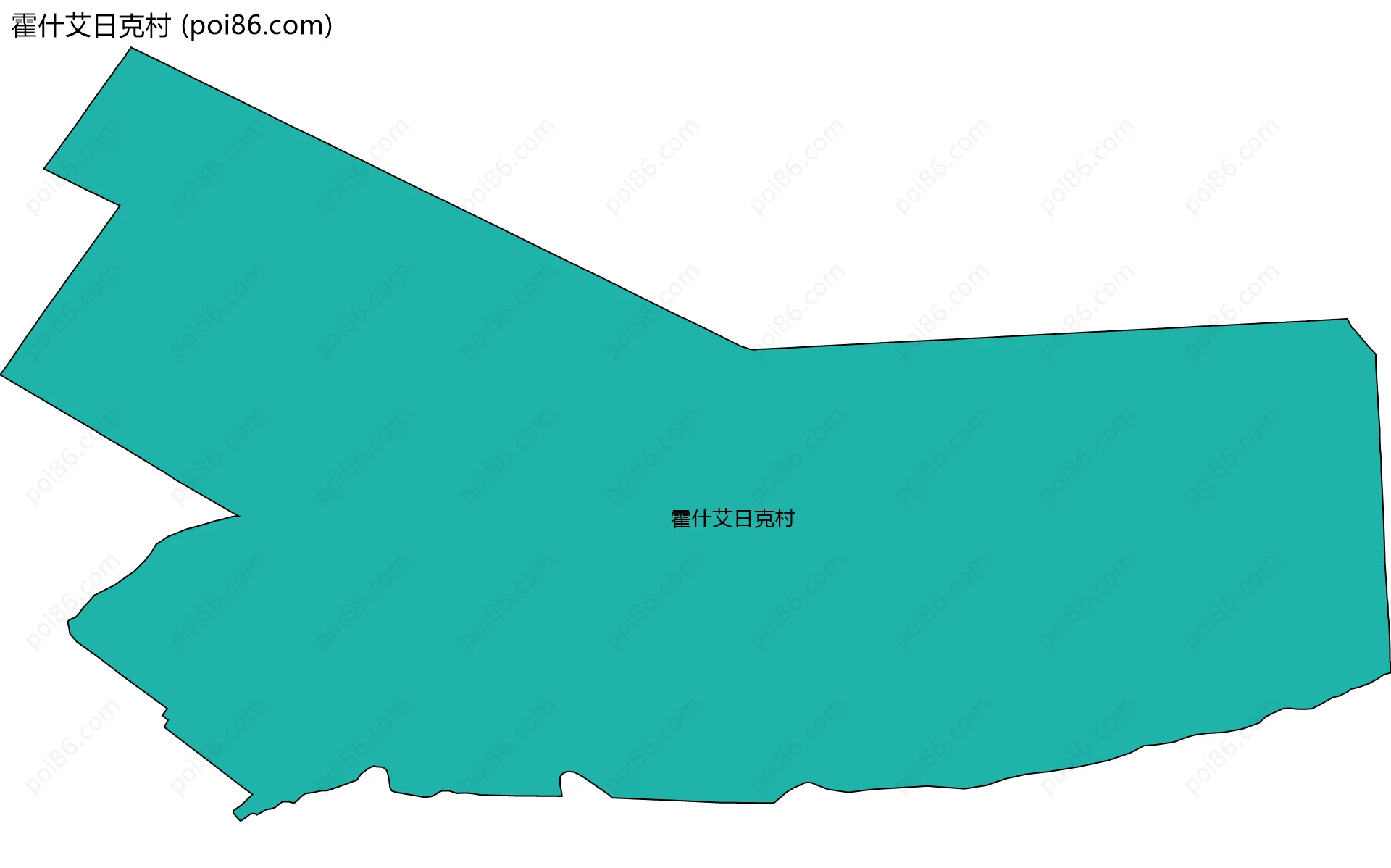 霍什艾日克村边界地图