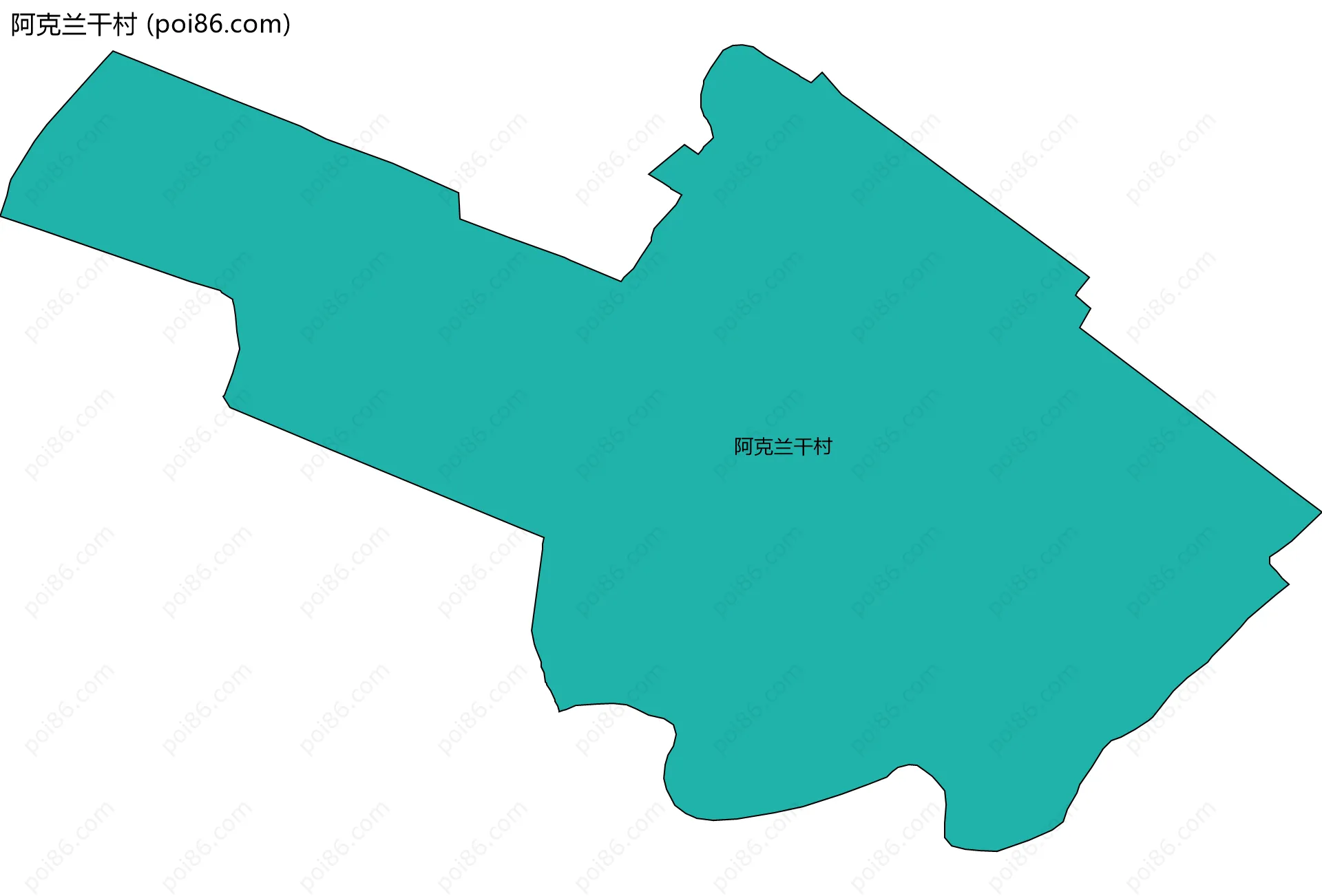 阿克兰干村边界地图