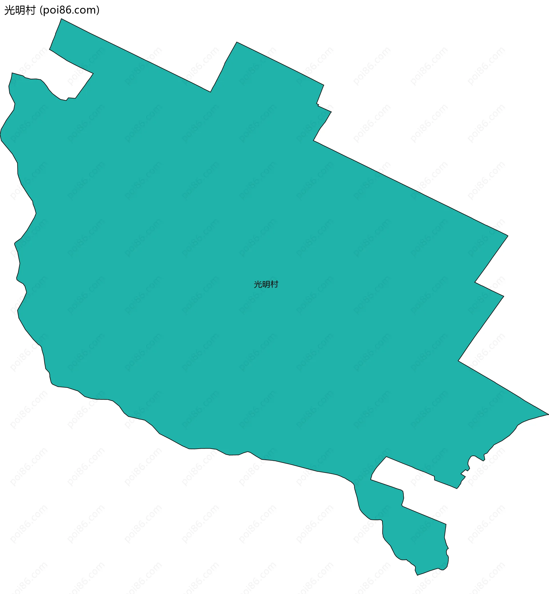 光明村边界地图