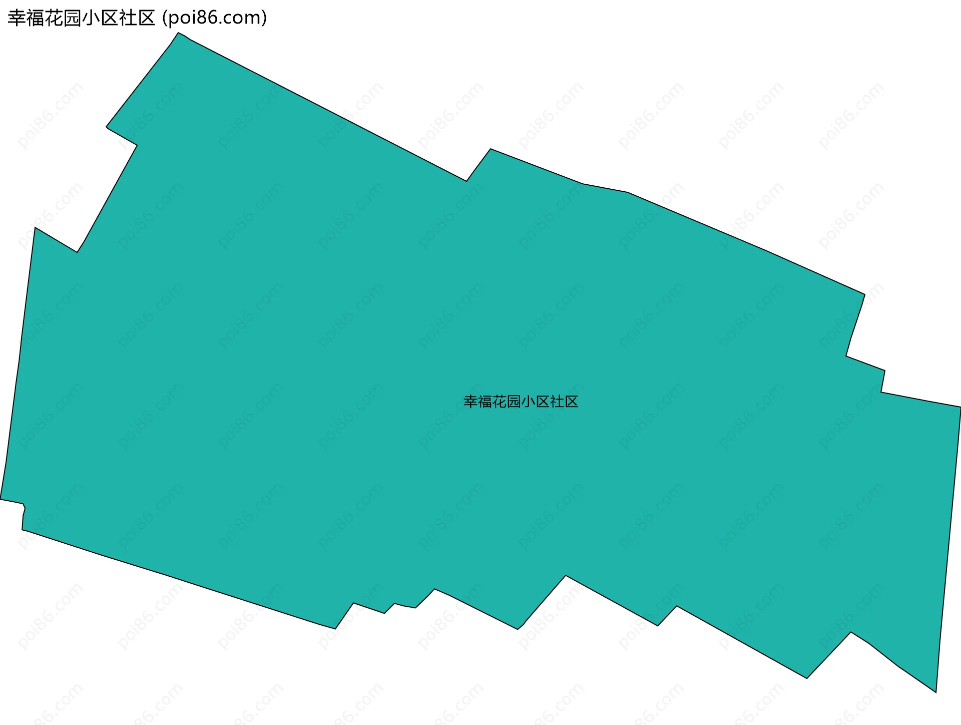 幸福花园小区社区边界地图