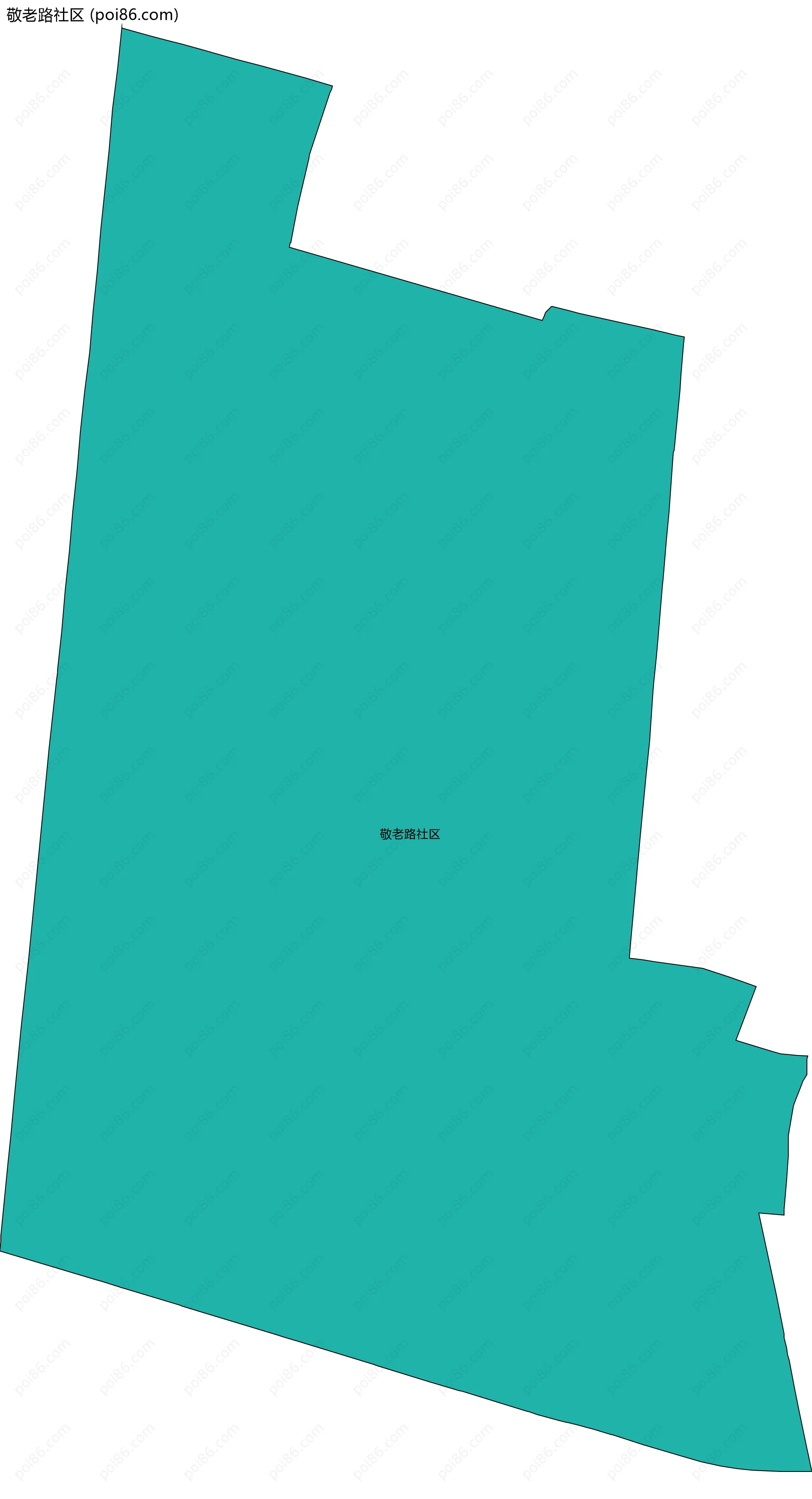 敬老路社区边界地图