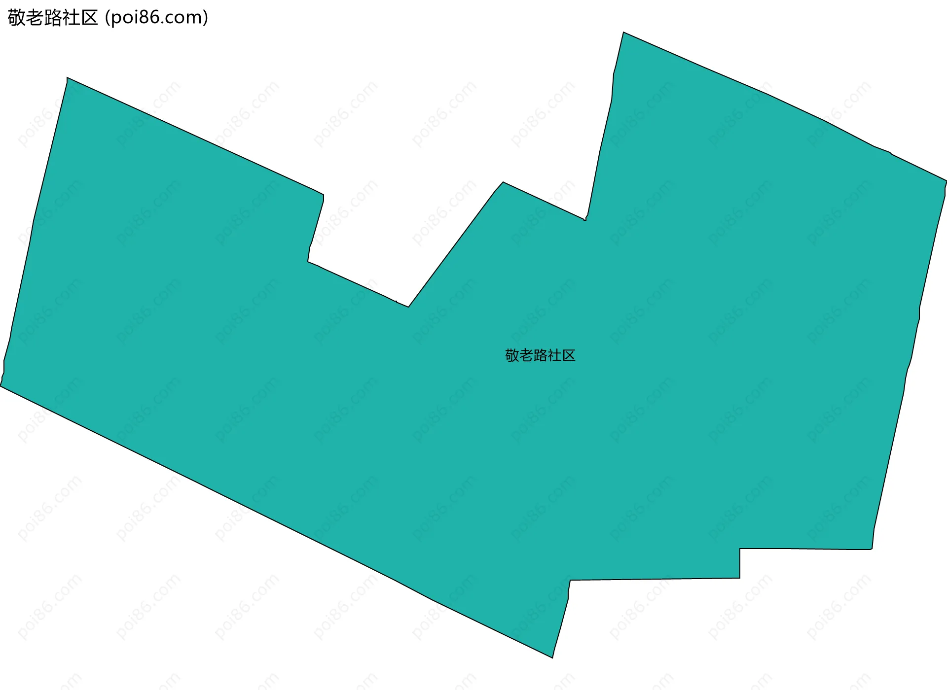敬老路社区边界地图