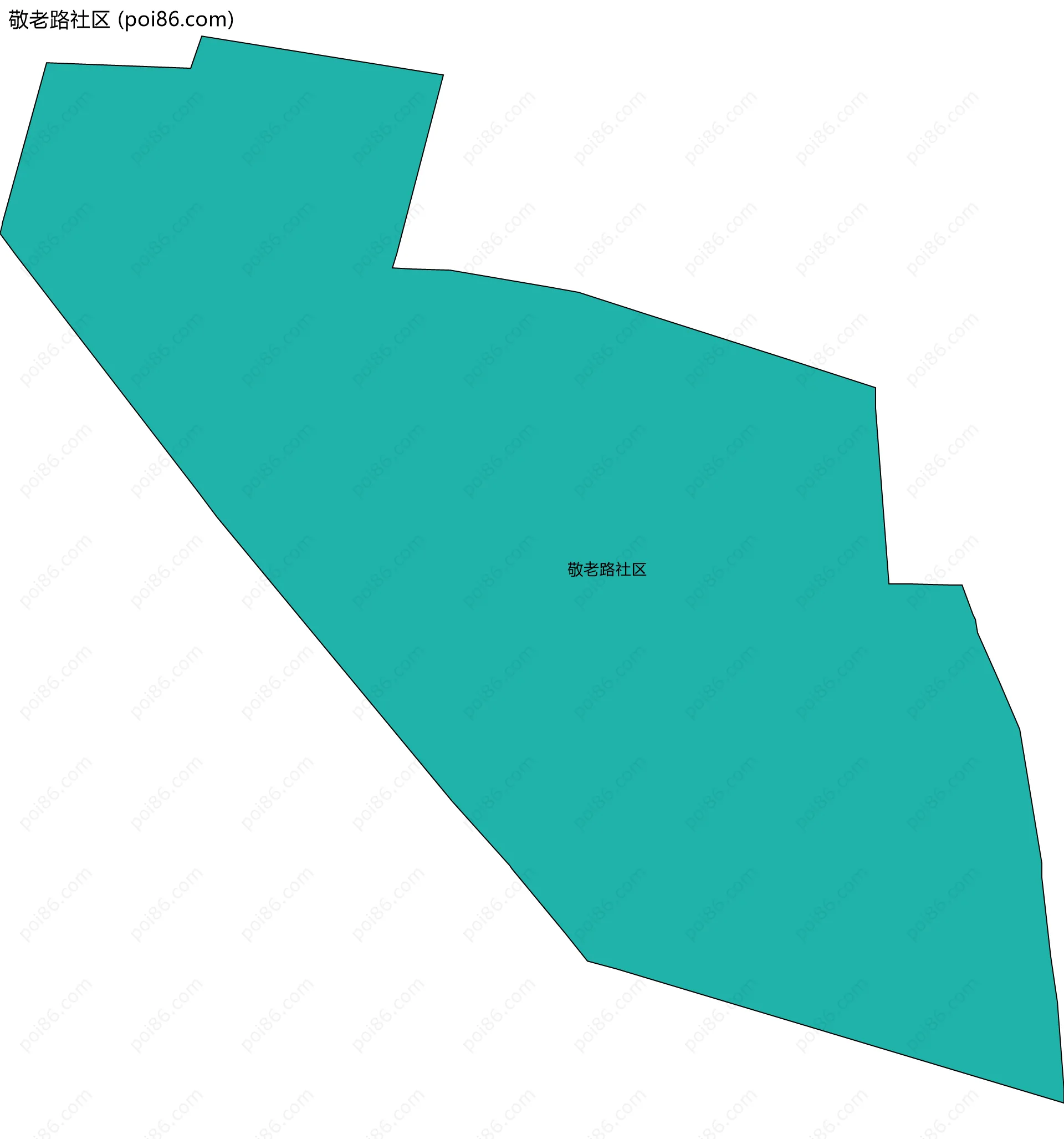 敬老路社区边界地图