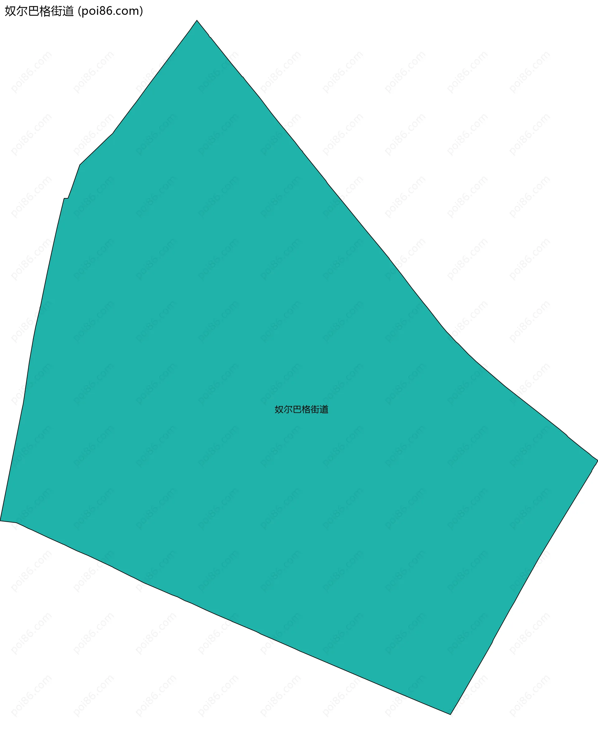 奴尔巴格街道边界地图