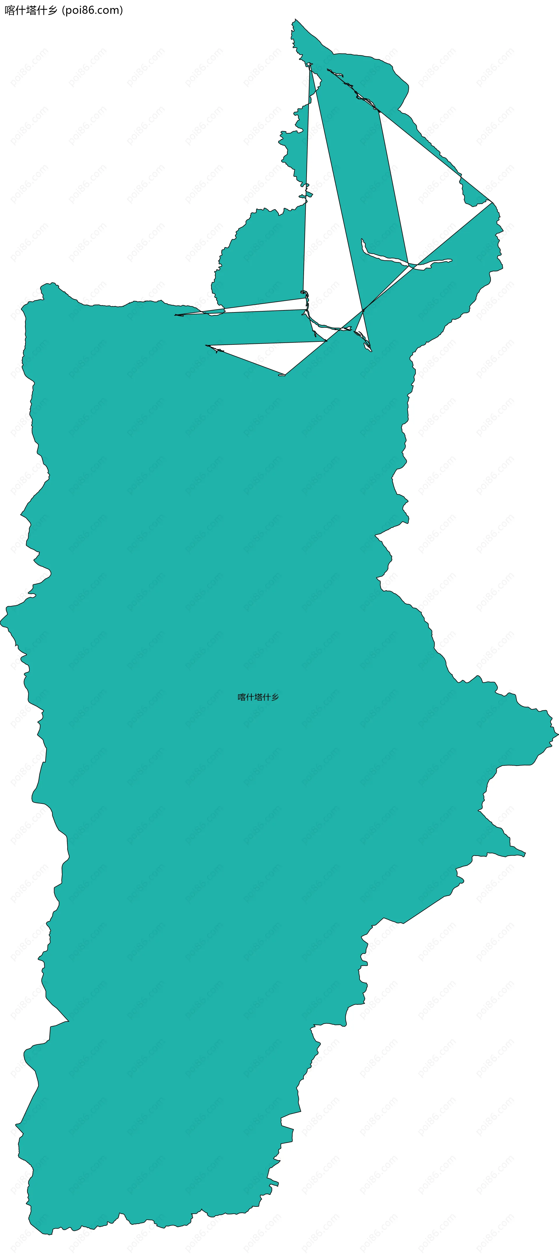 喀什塔什乡边界地图