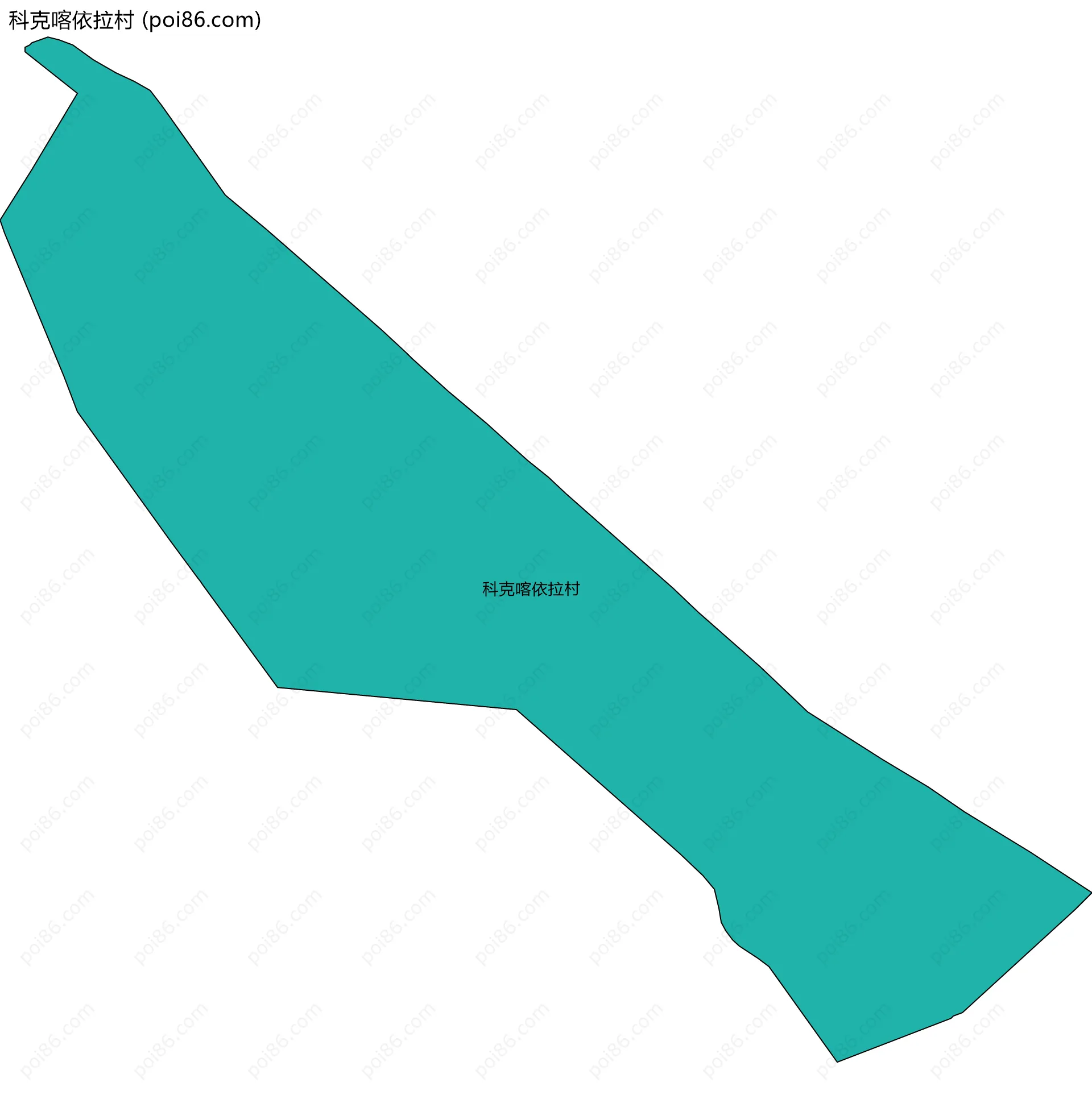 科克喀依拉村边界地图