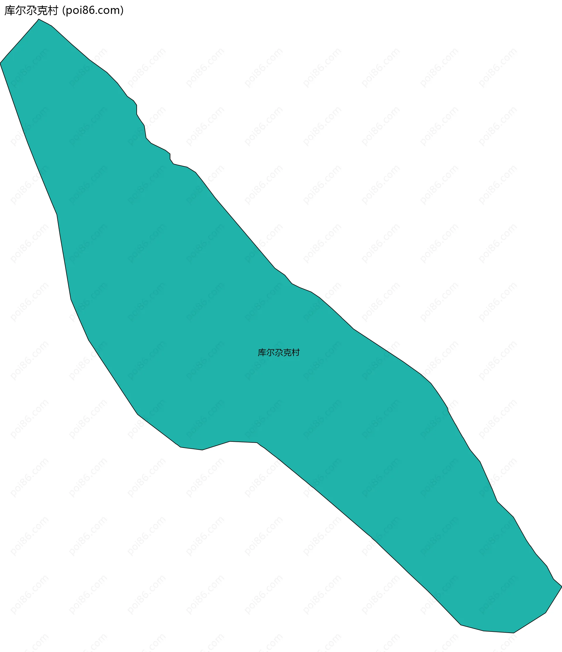 库尔尕克村边界地图