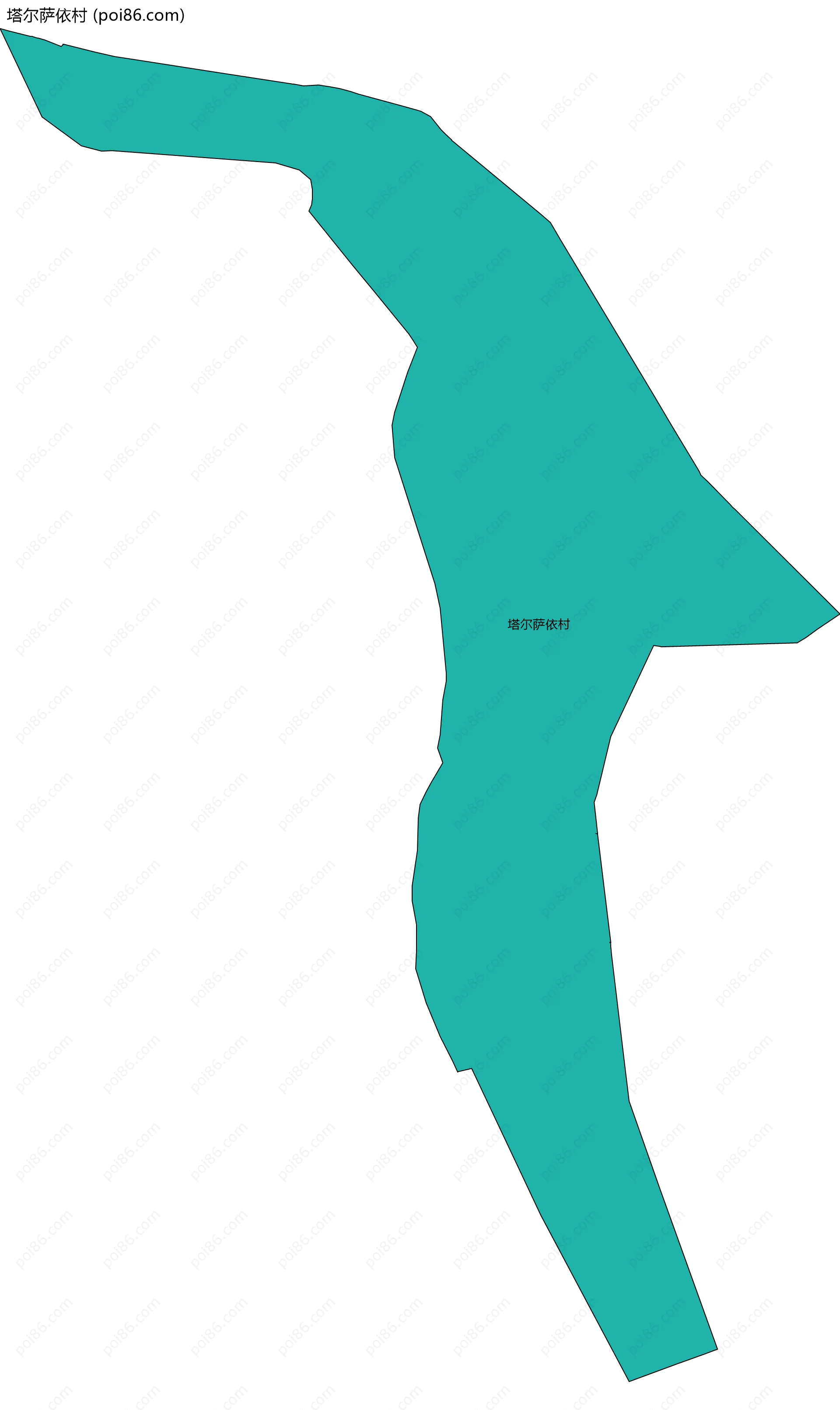 塔尔萨依村边界地图