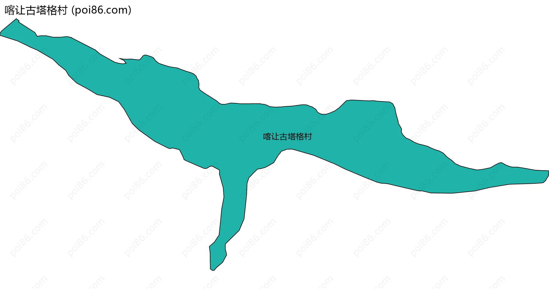 喀让古塔格村边界地图