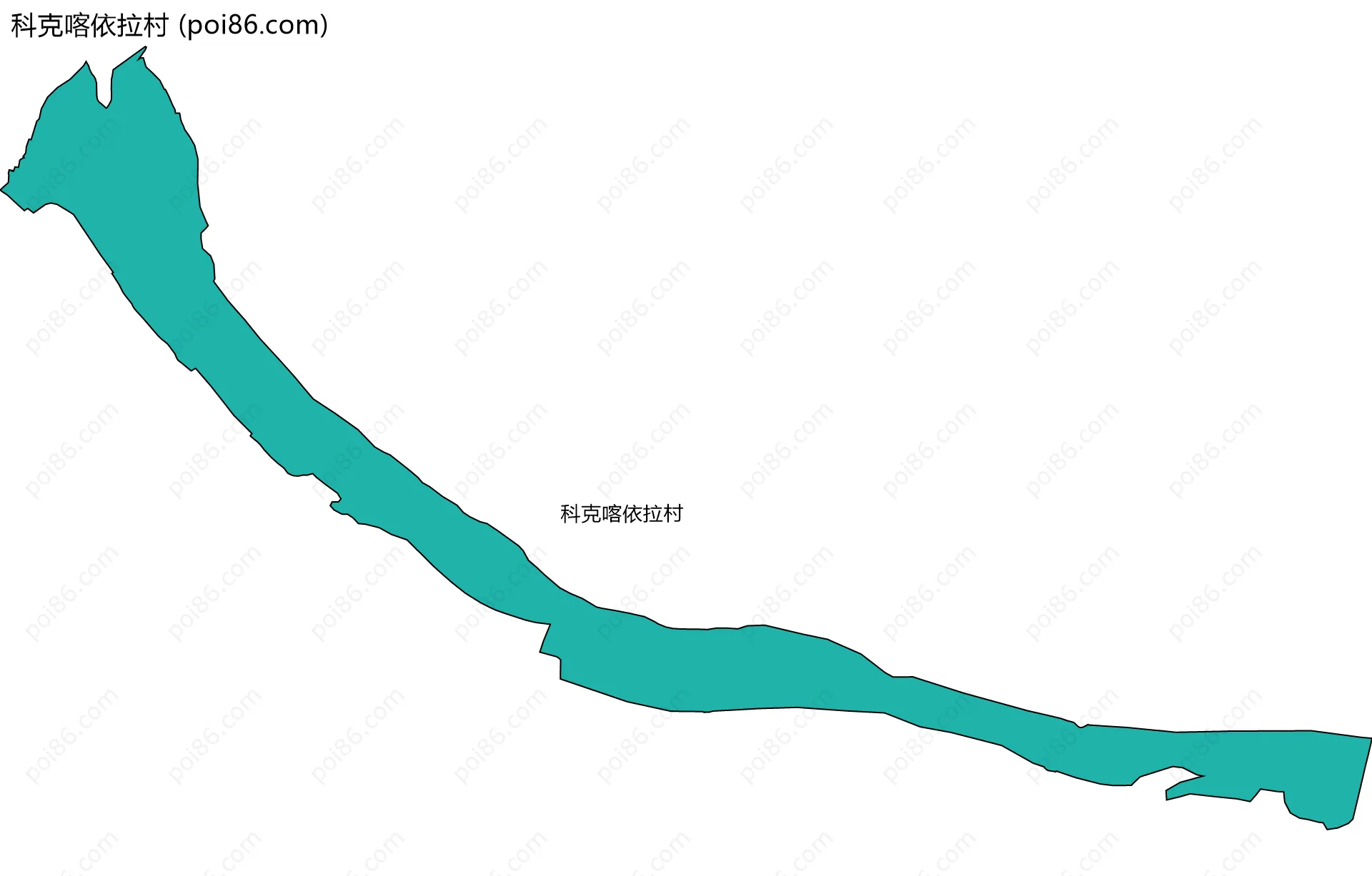 科克喀依拉村边界地图
