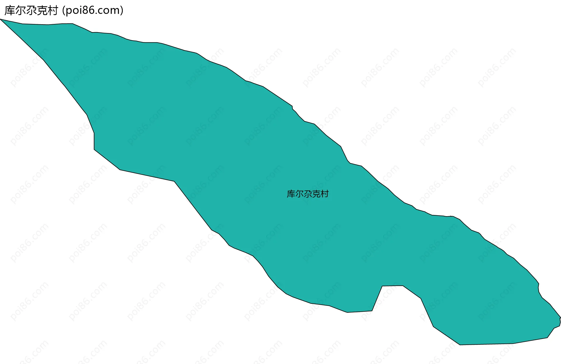 库尔尕克村边界地图