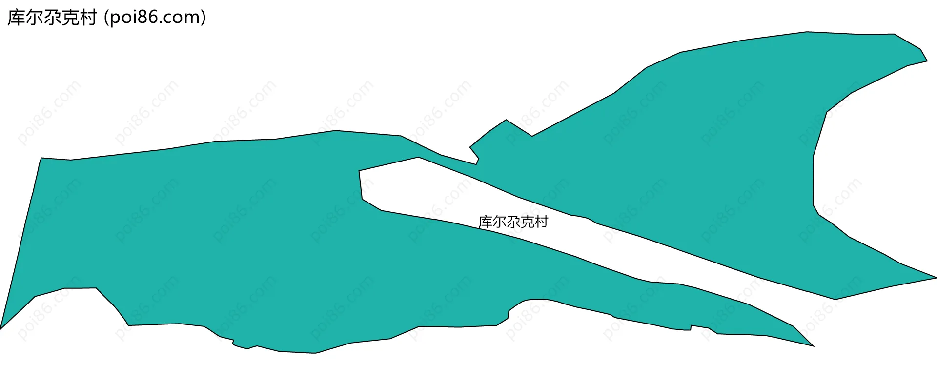 库尔尕克村边界地图