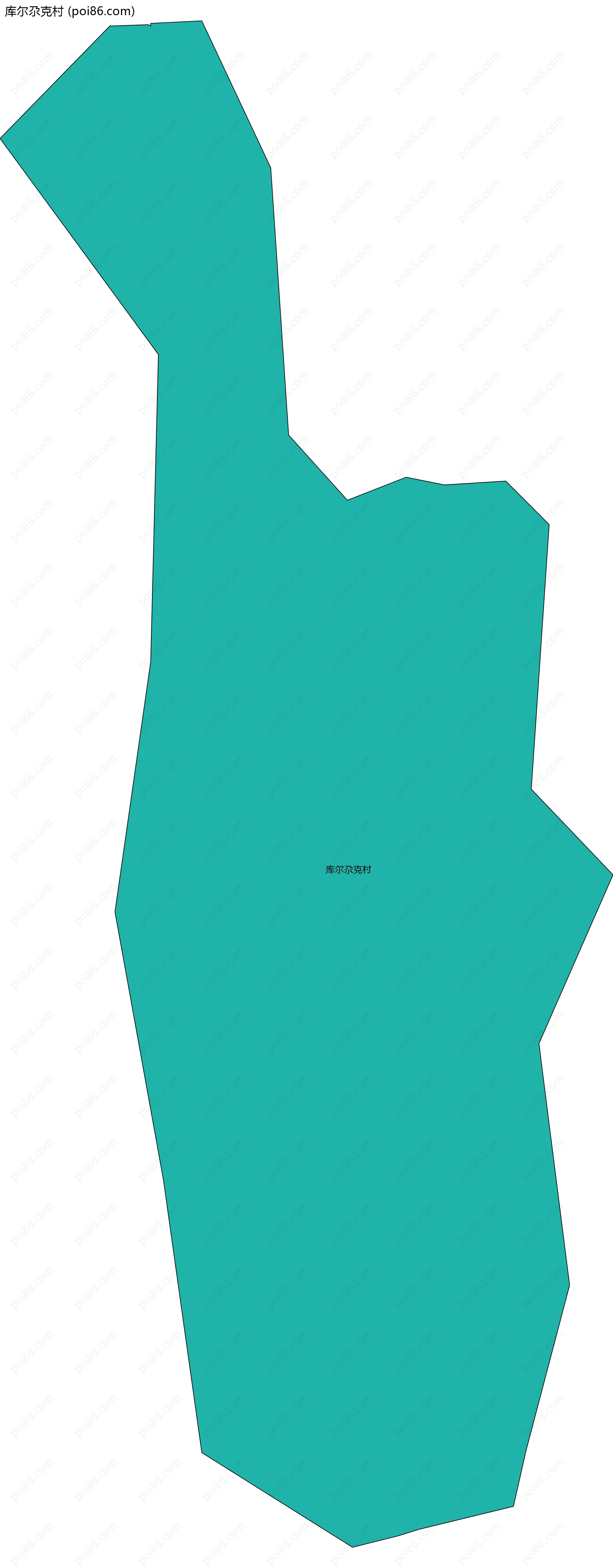 库尔尕克村边界地图