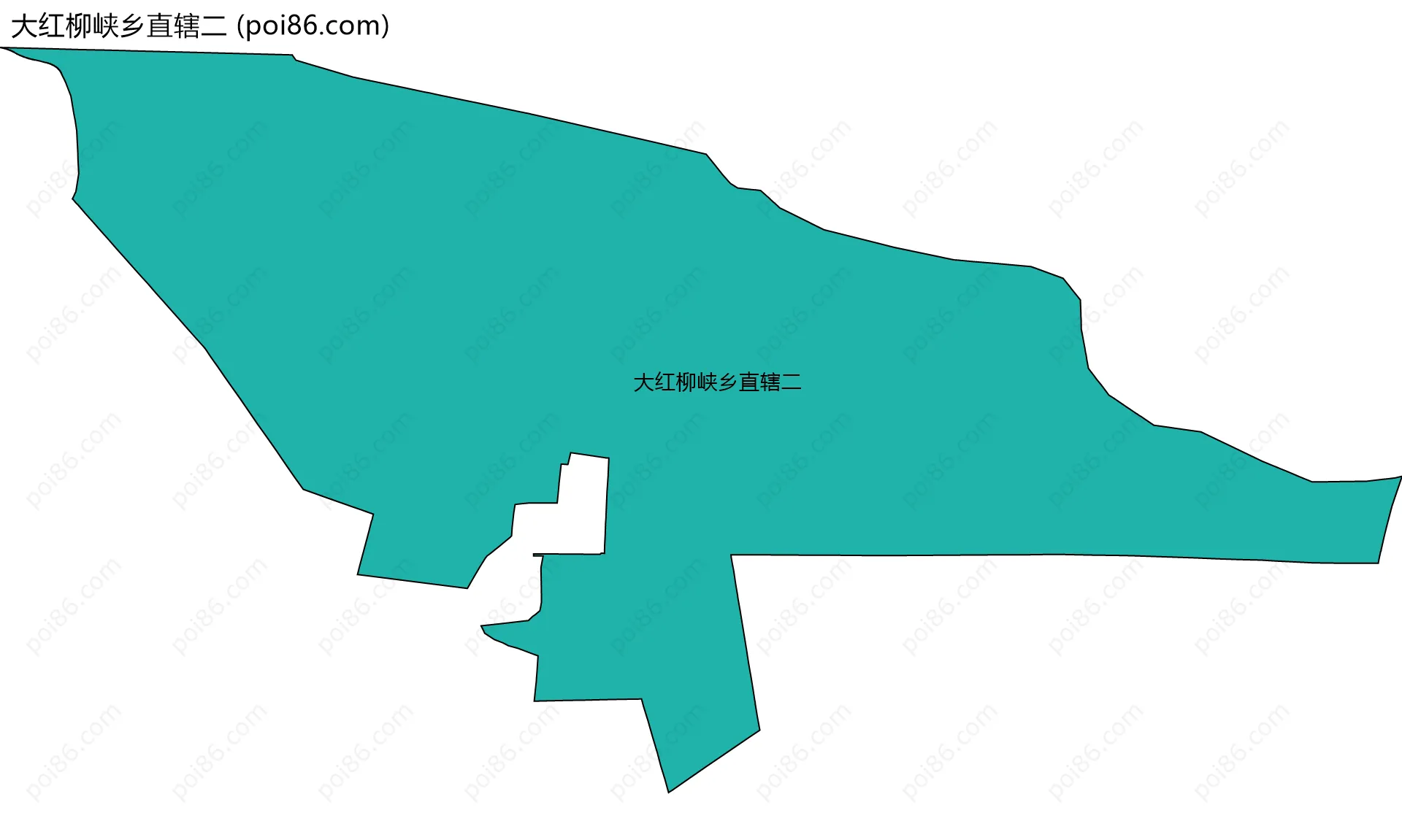大红柳峡乡直辖二边界地图