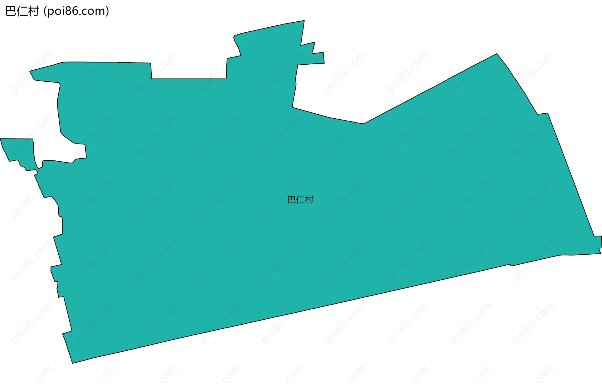 巴仁村边界地图