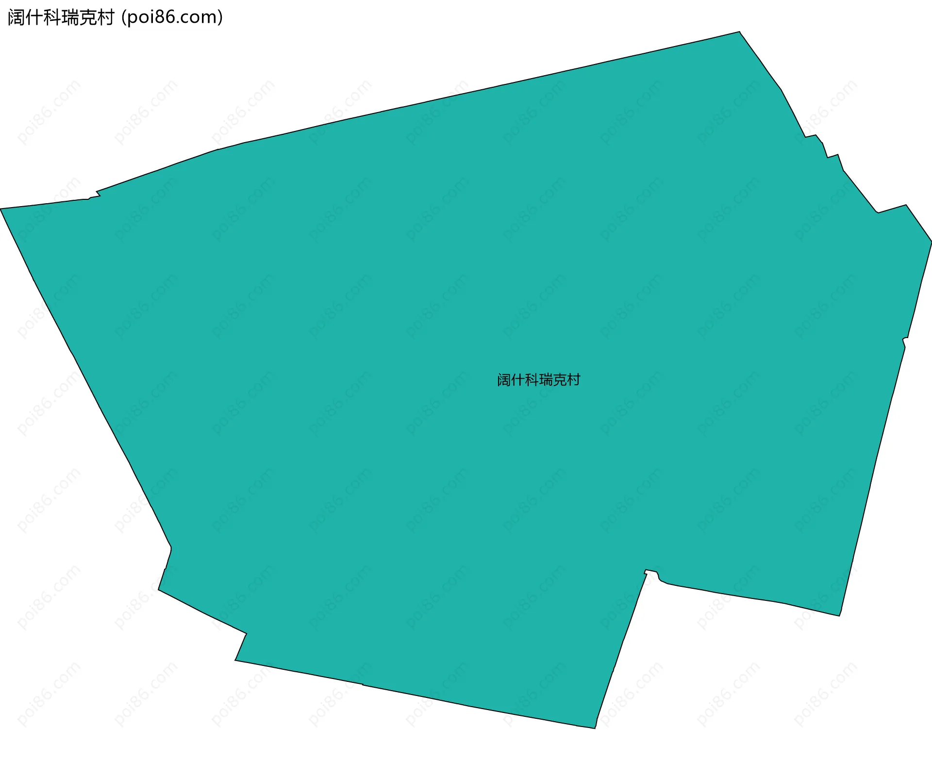 阔什科瑞克村边界地图