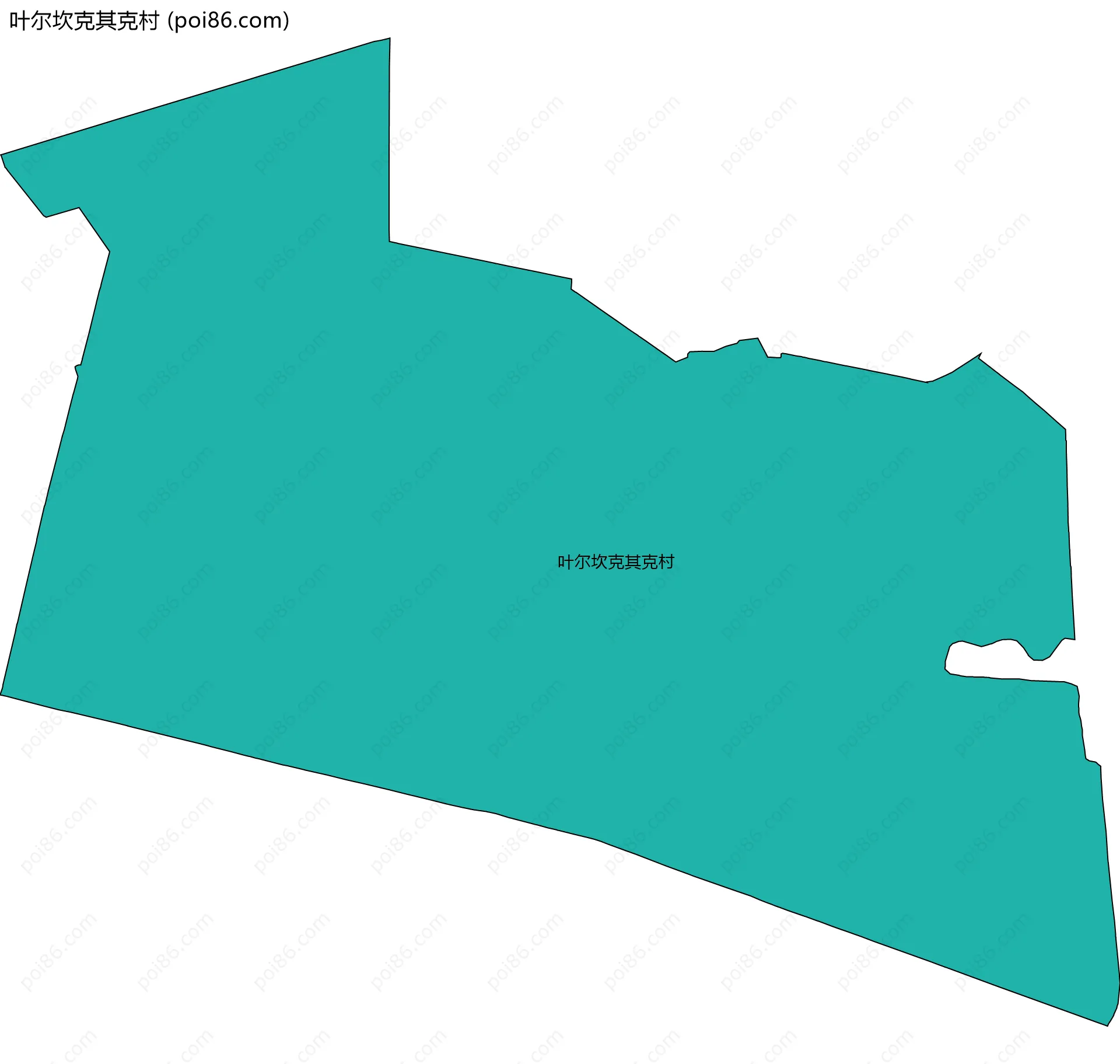 叶尔坎克其克村边界地图