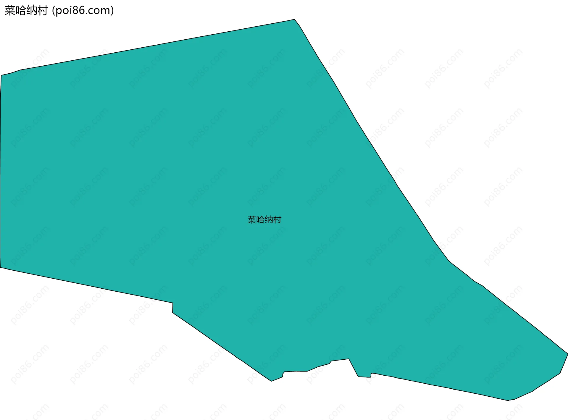 菜哈纳村边界地图