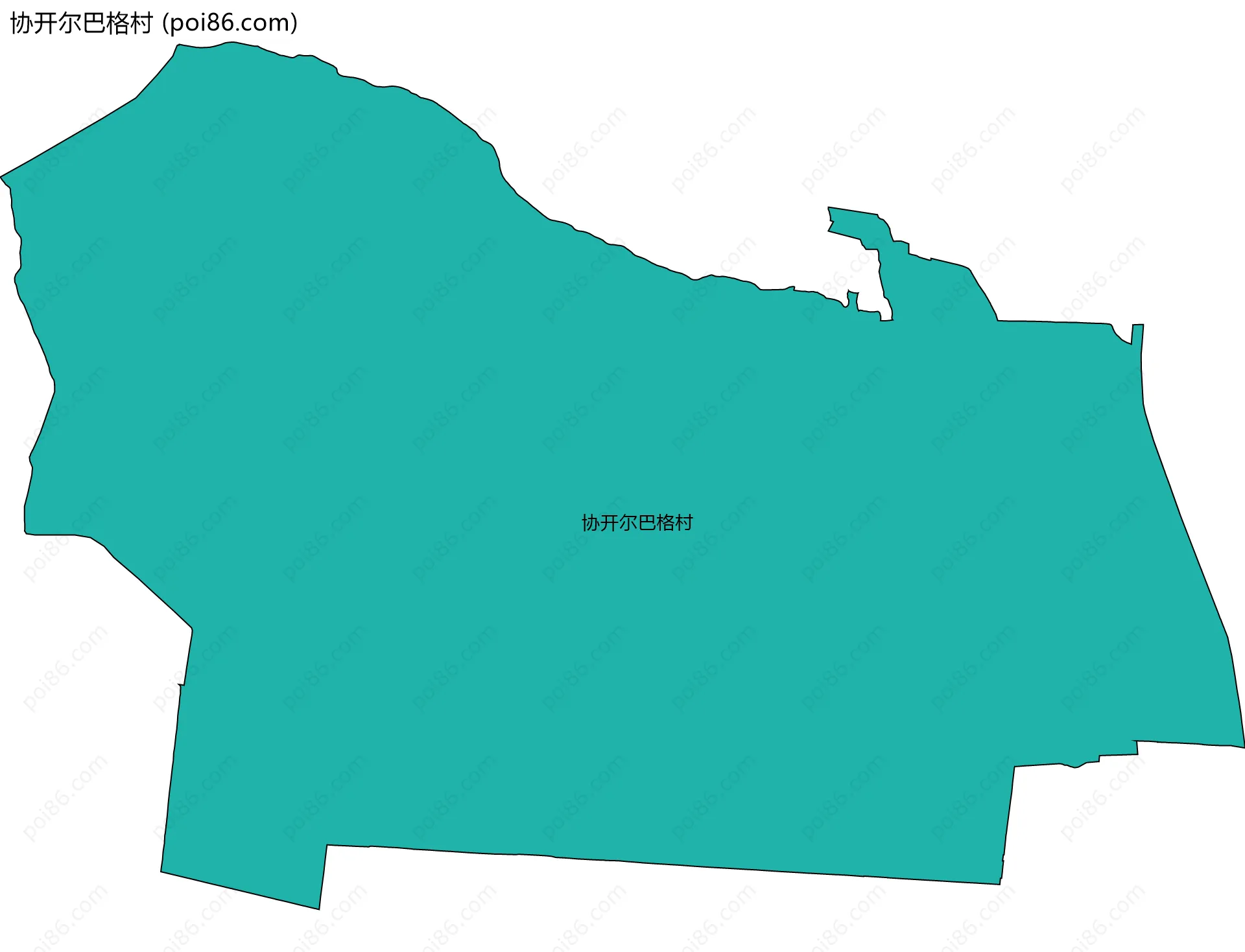 协开尔巴格村边界地图