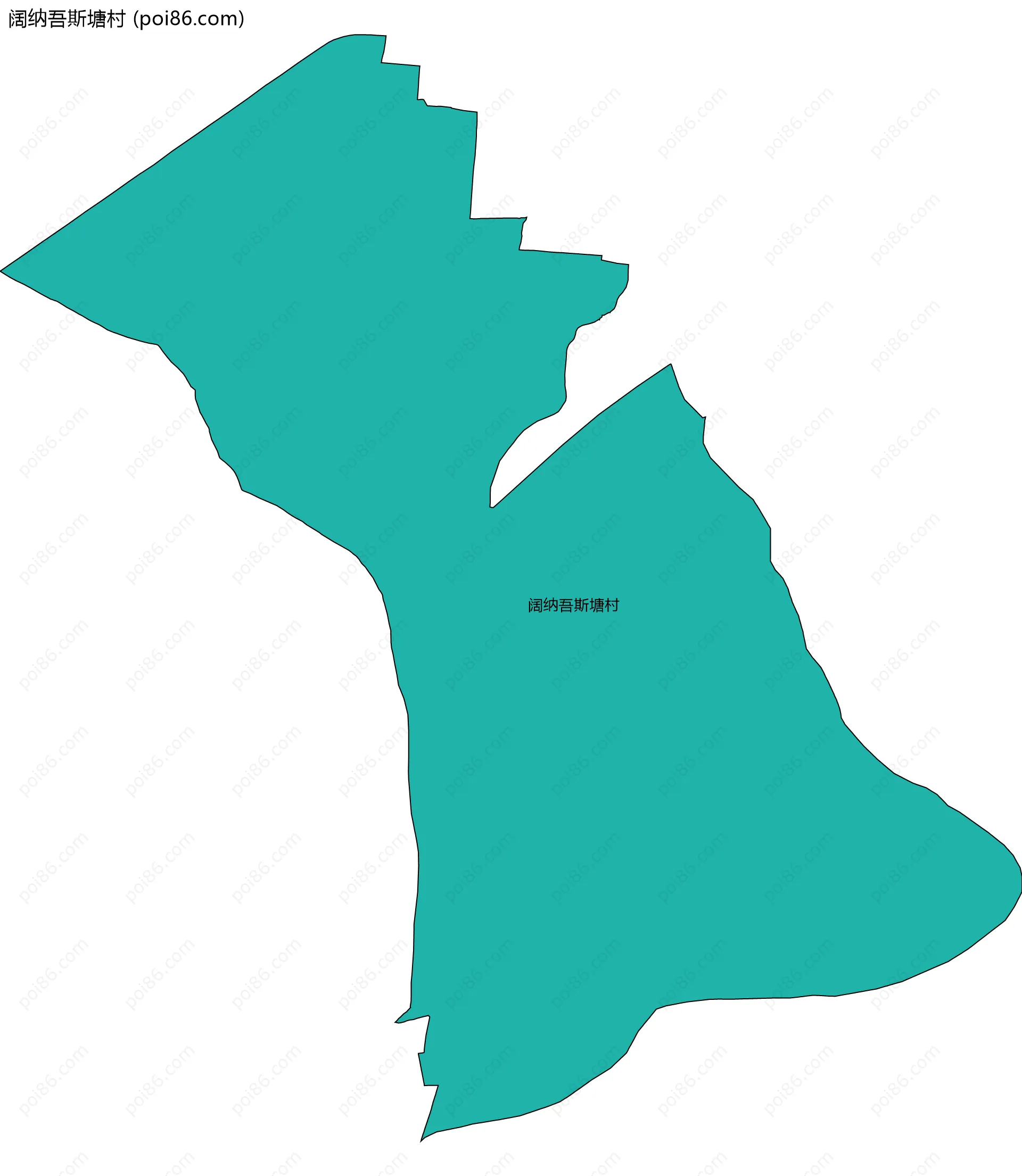 阔纳吾斯塘村边界地图