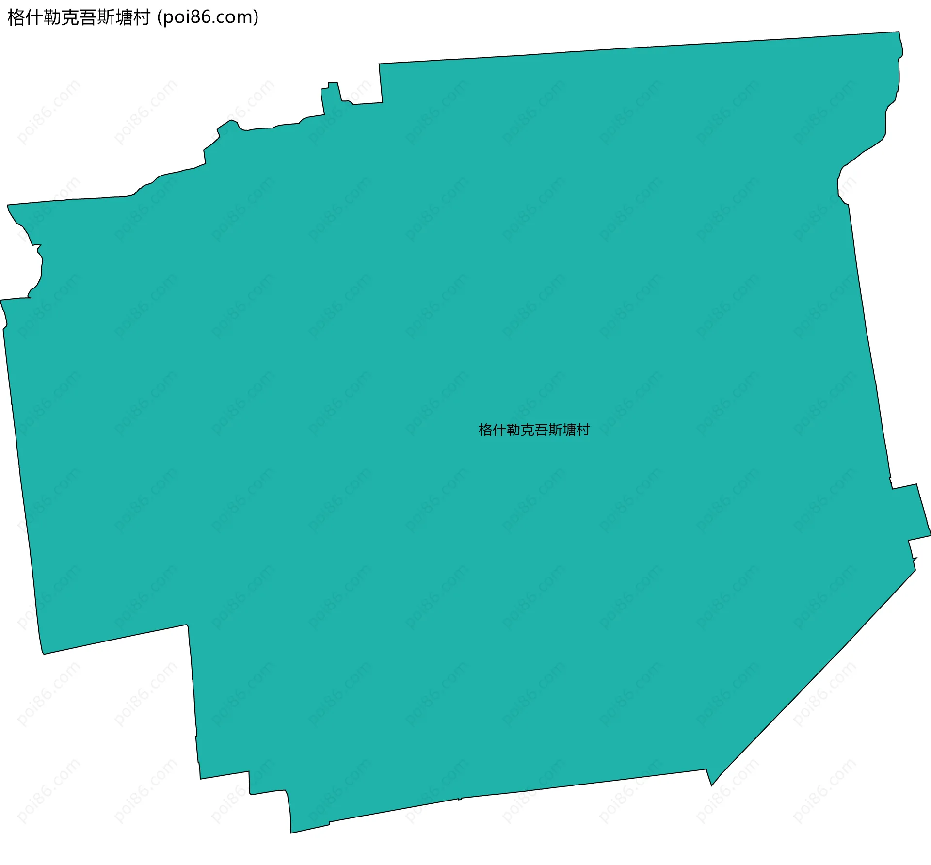 格什勒克吾斯塘村边界地图