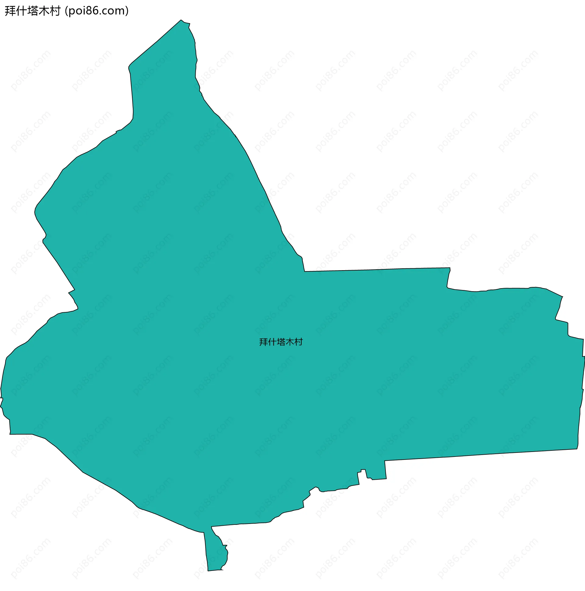 拜什塔木村边界地图