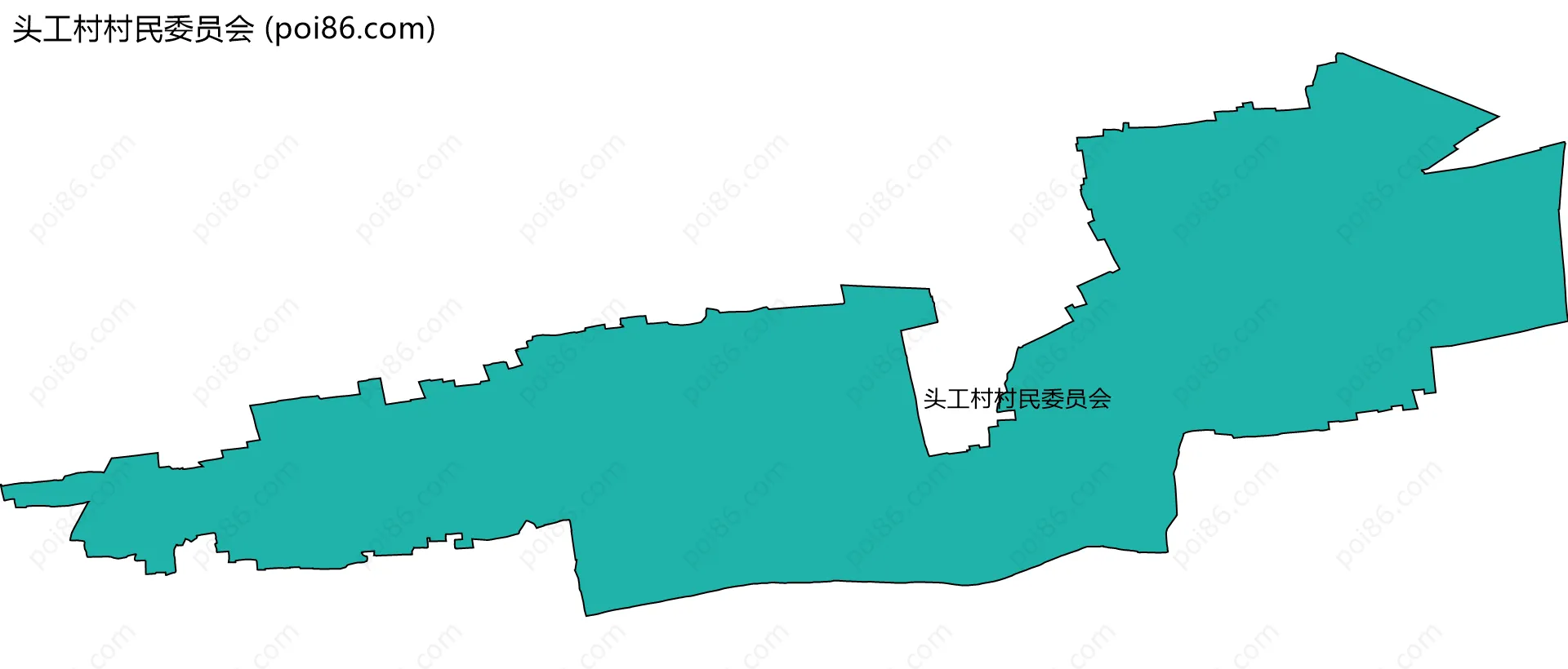 头工村村民委员会边界地图