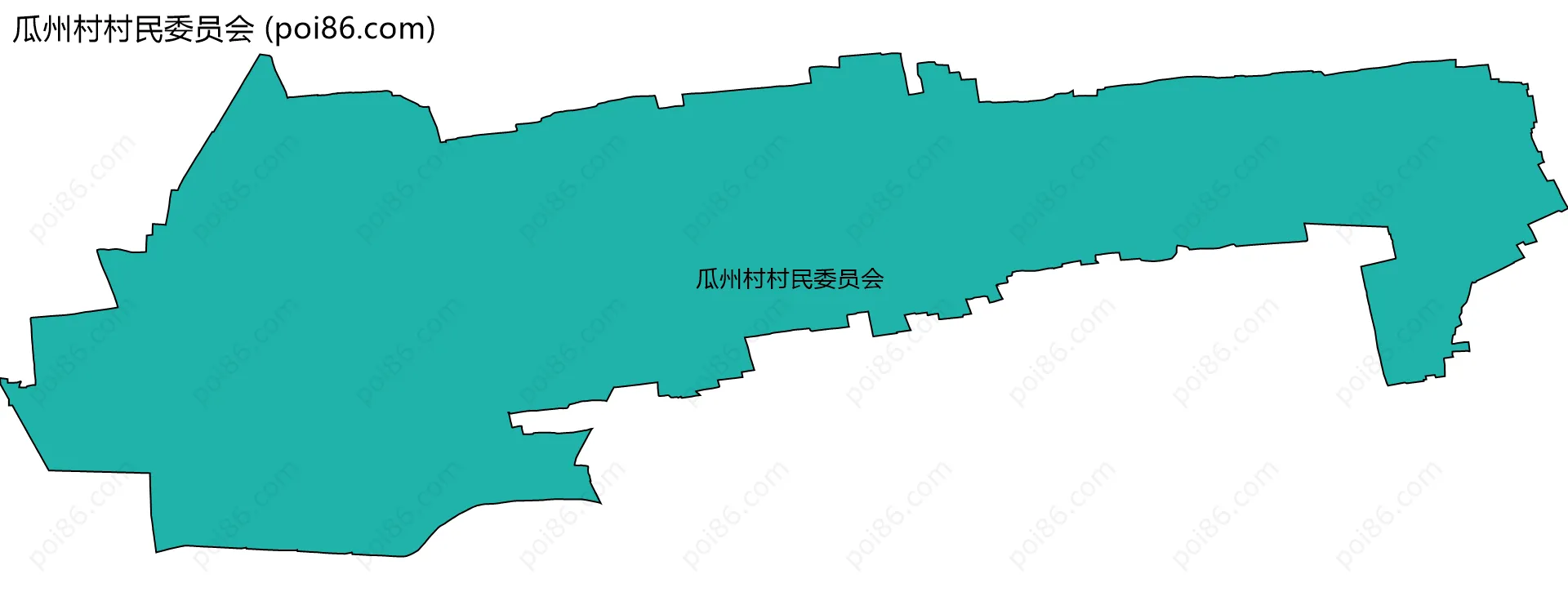 瓜州村村民委员会边界地图