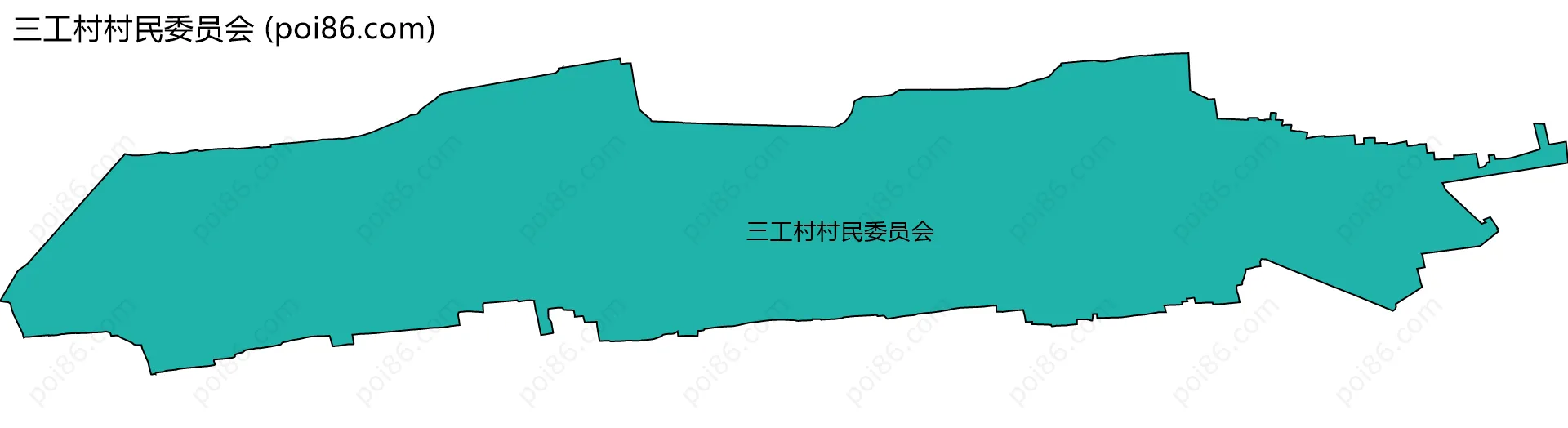 三工村村民委员会边界地图