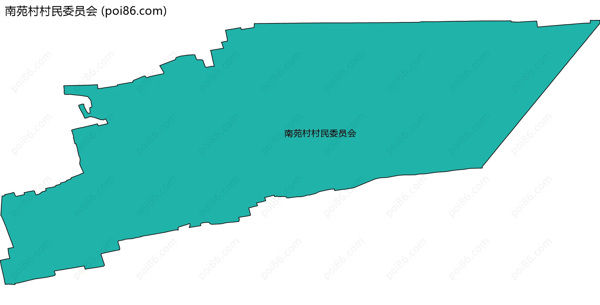 南苑村村民委员会边界地图