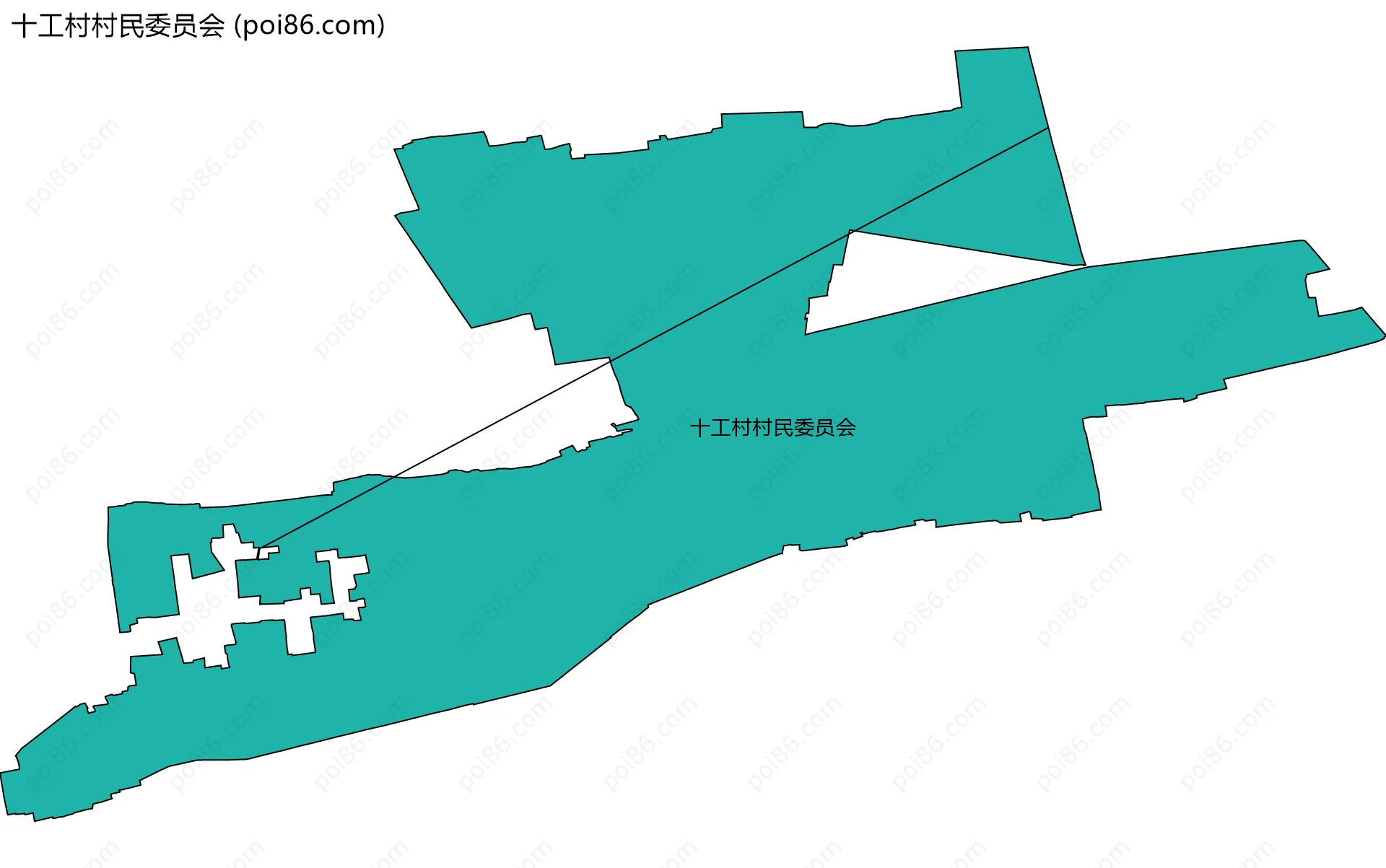 十工村村民委员会边界地图