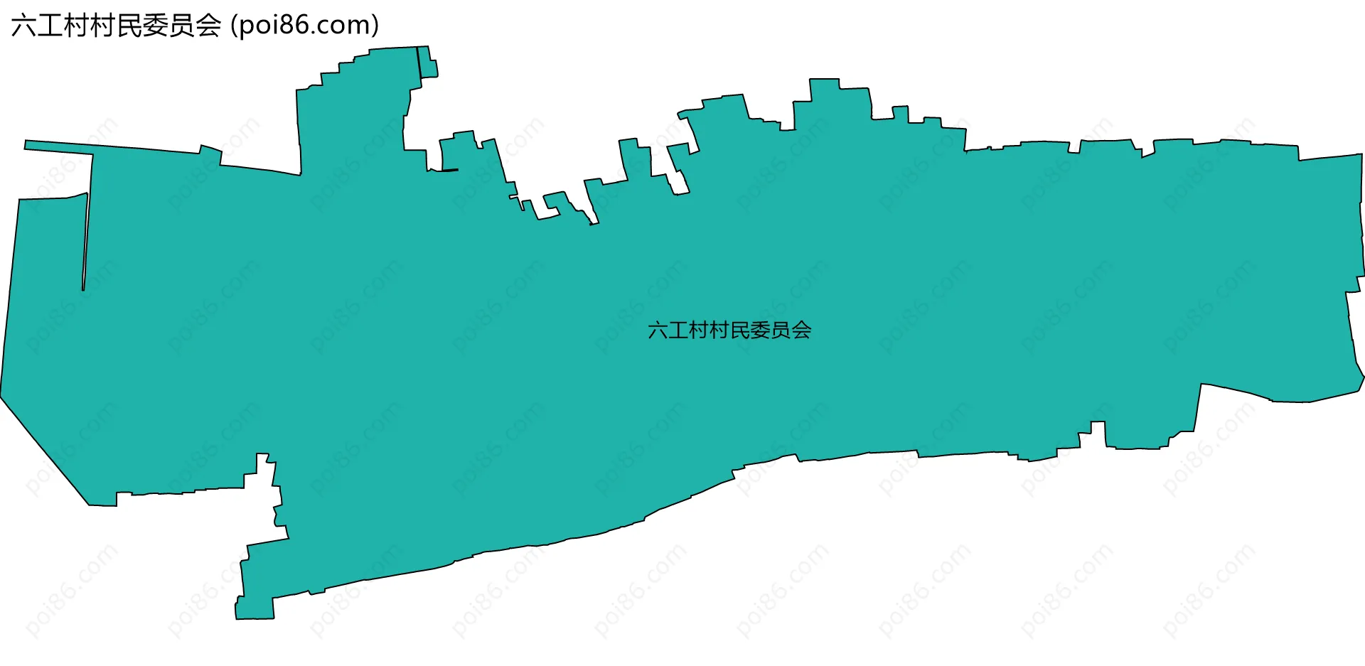 六工村村民委员会边界地图