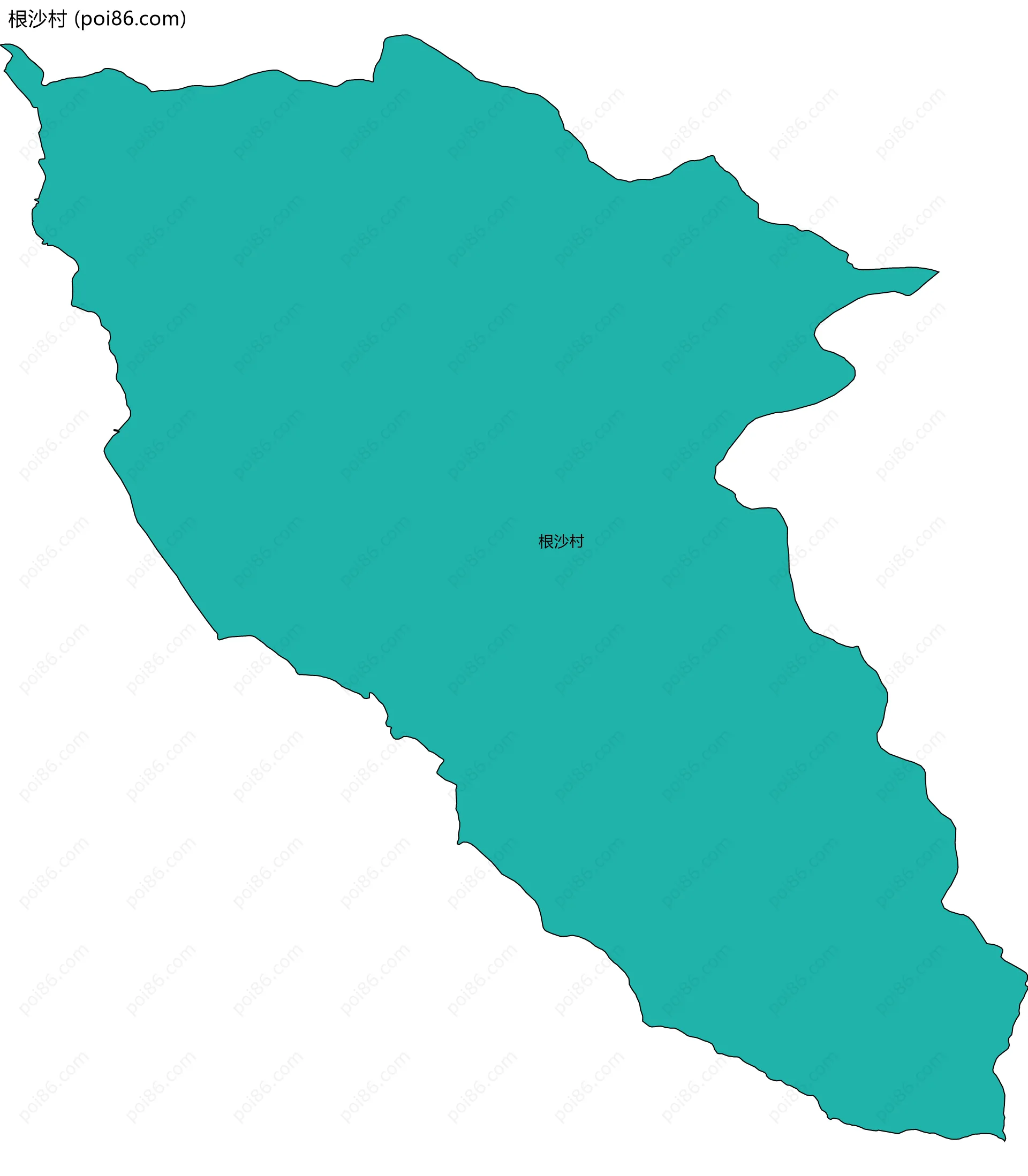 根沙村边界地图