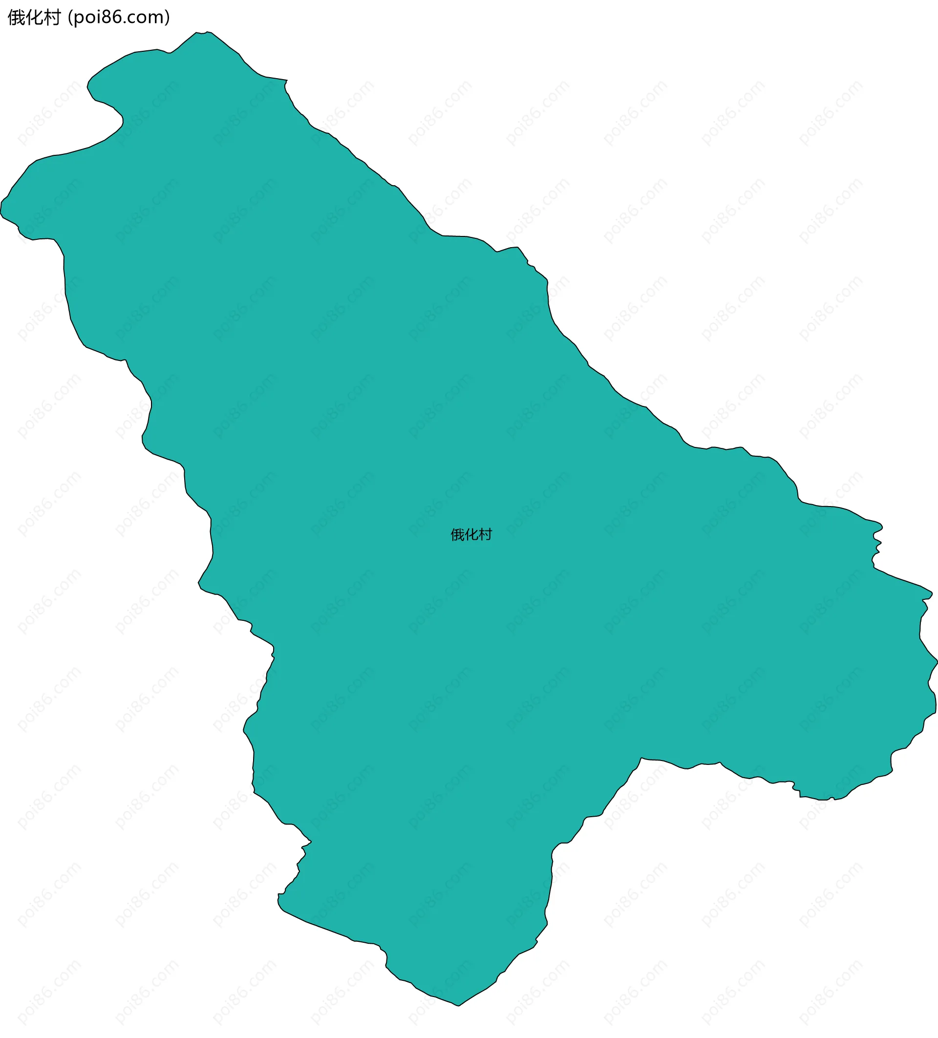 俄化村边界地图