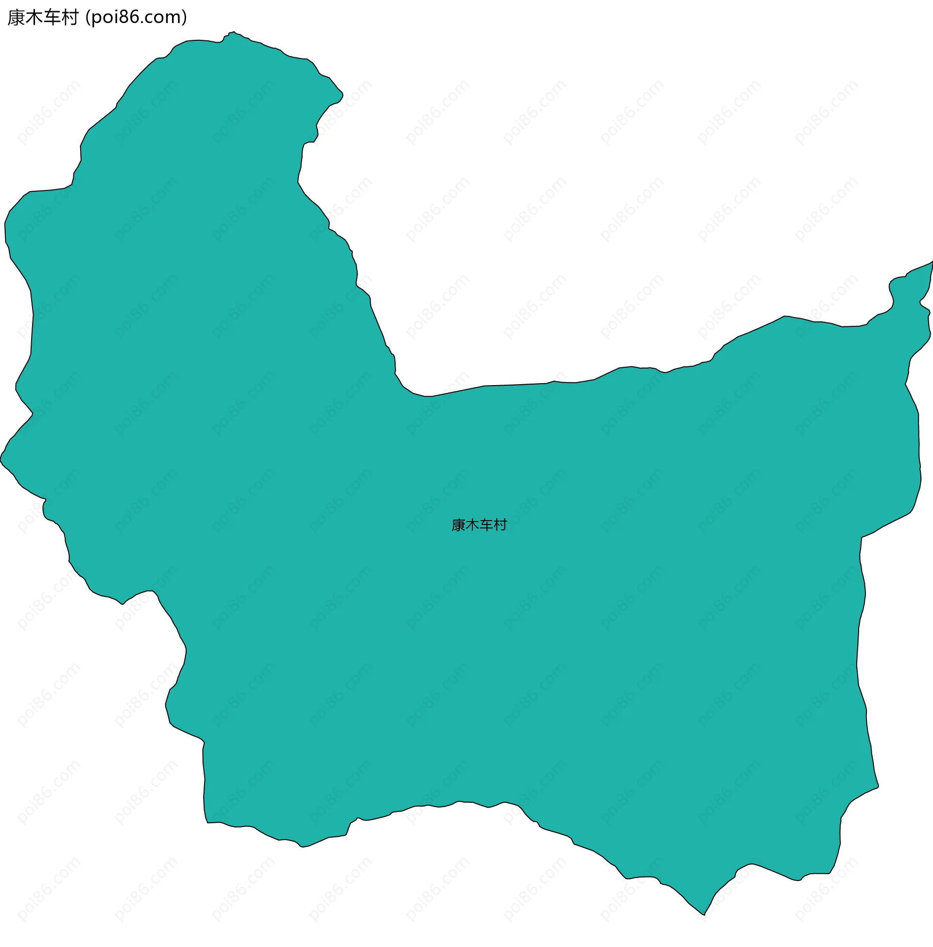 康木车村边界地图