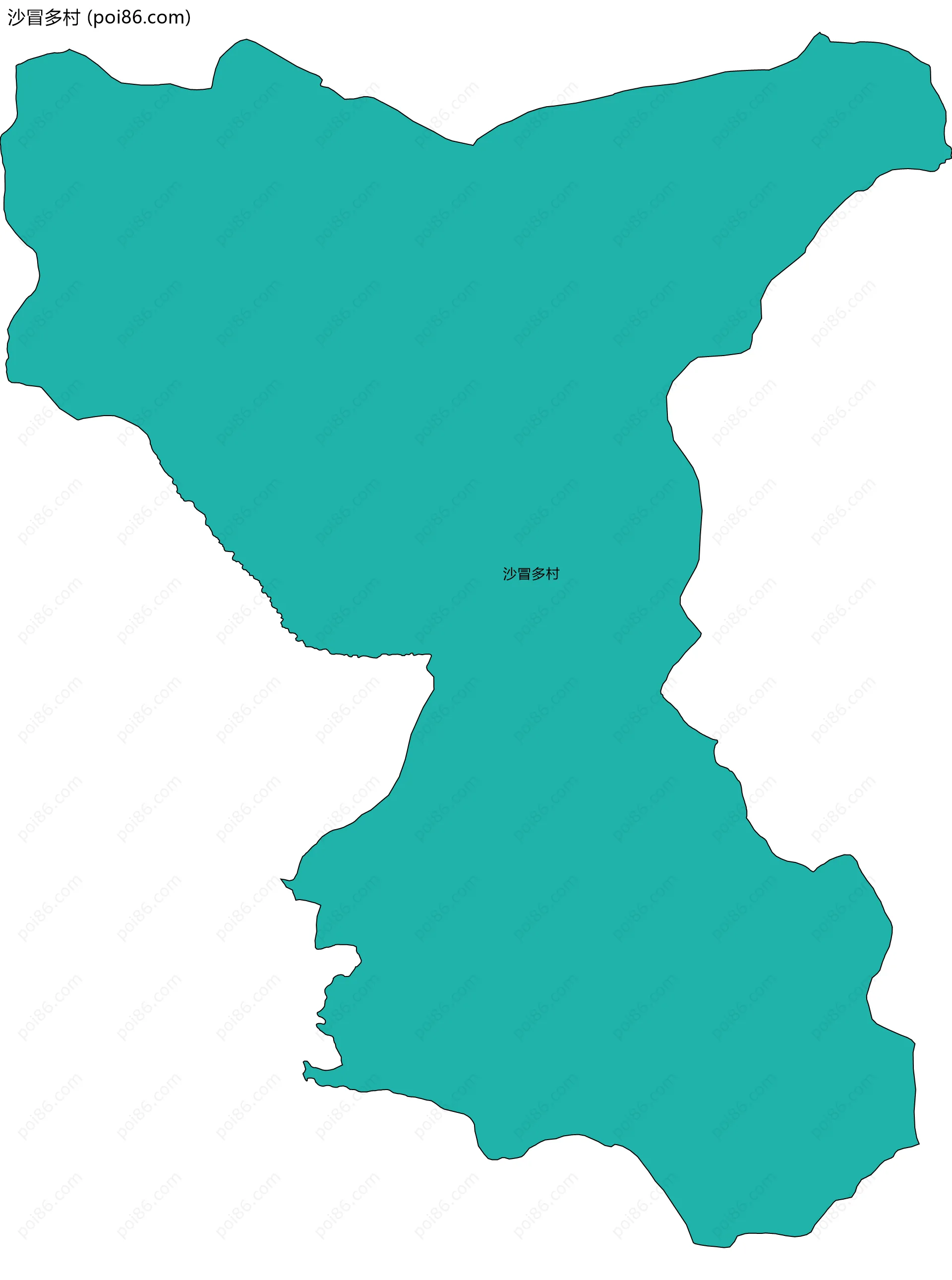 沙冒多村边界地图