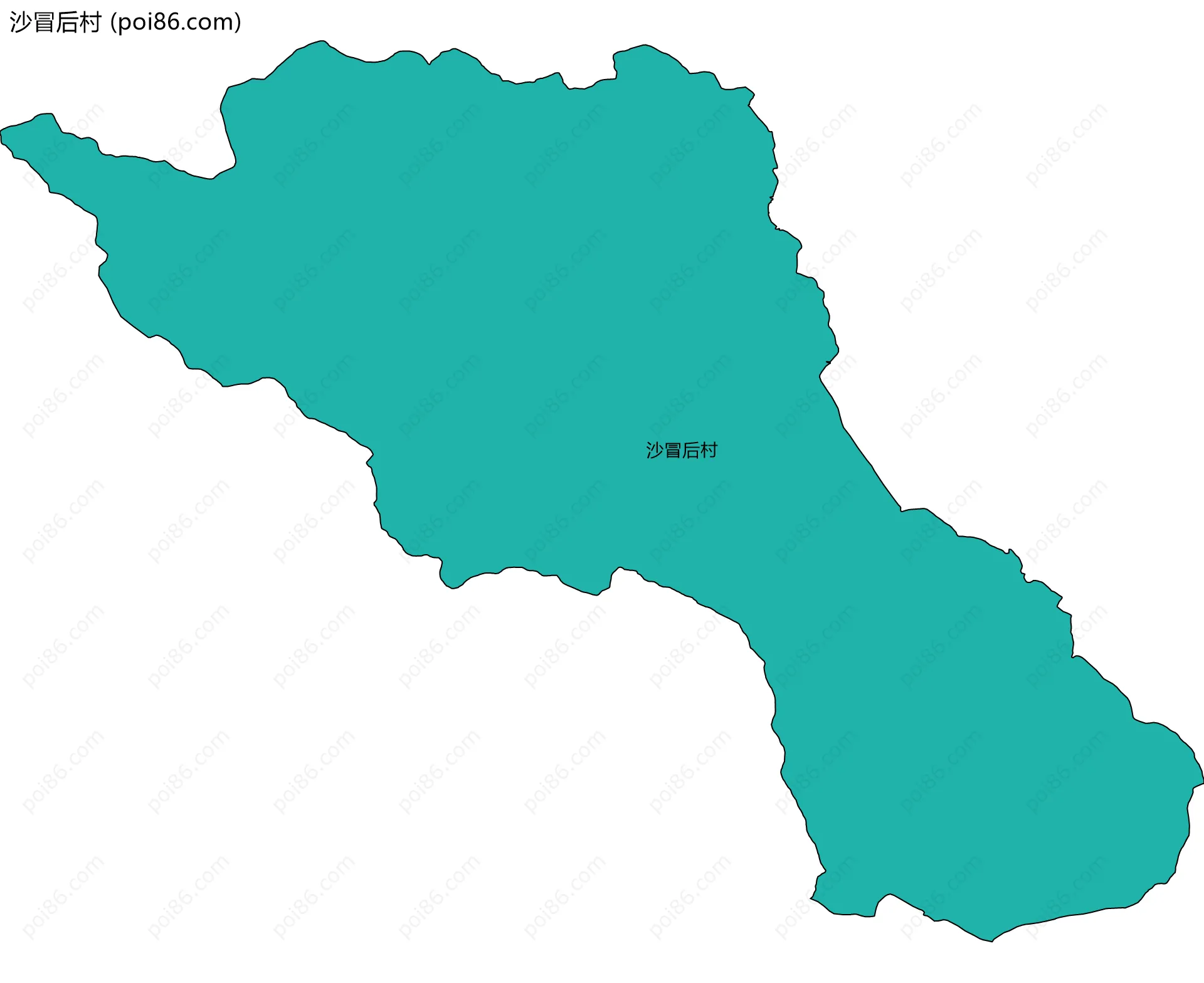 沙冒后村边界地图