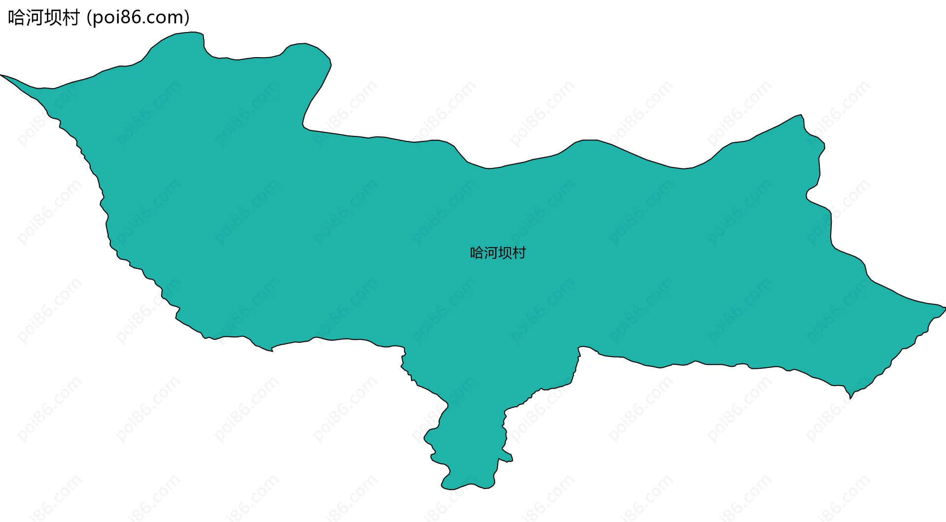 哈河坝村边界地图