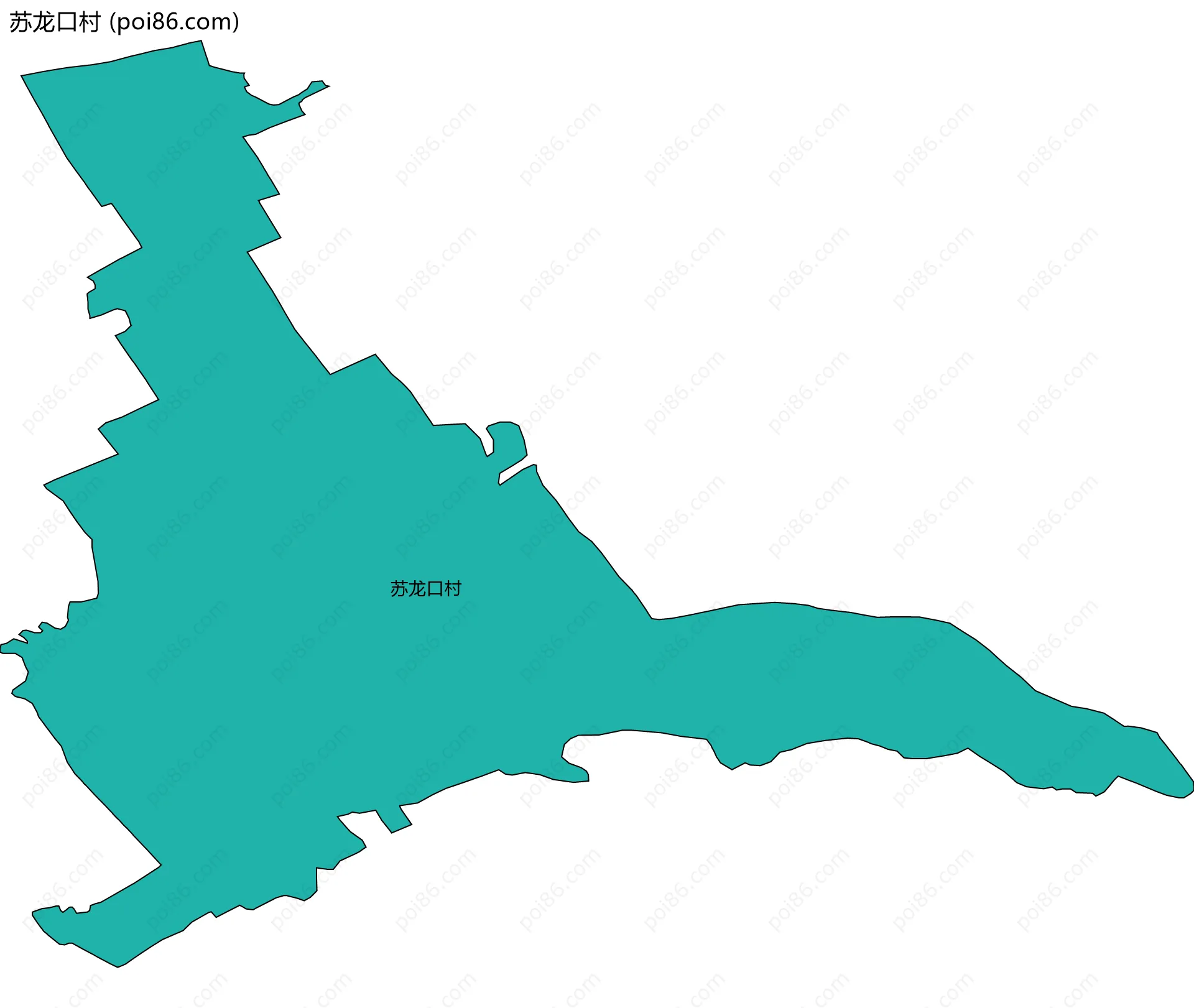 苏龙口村边界地图