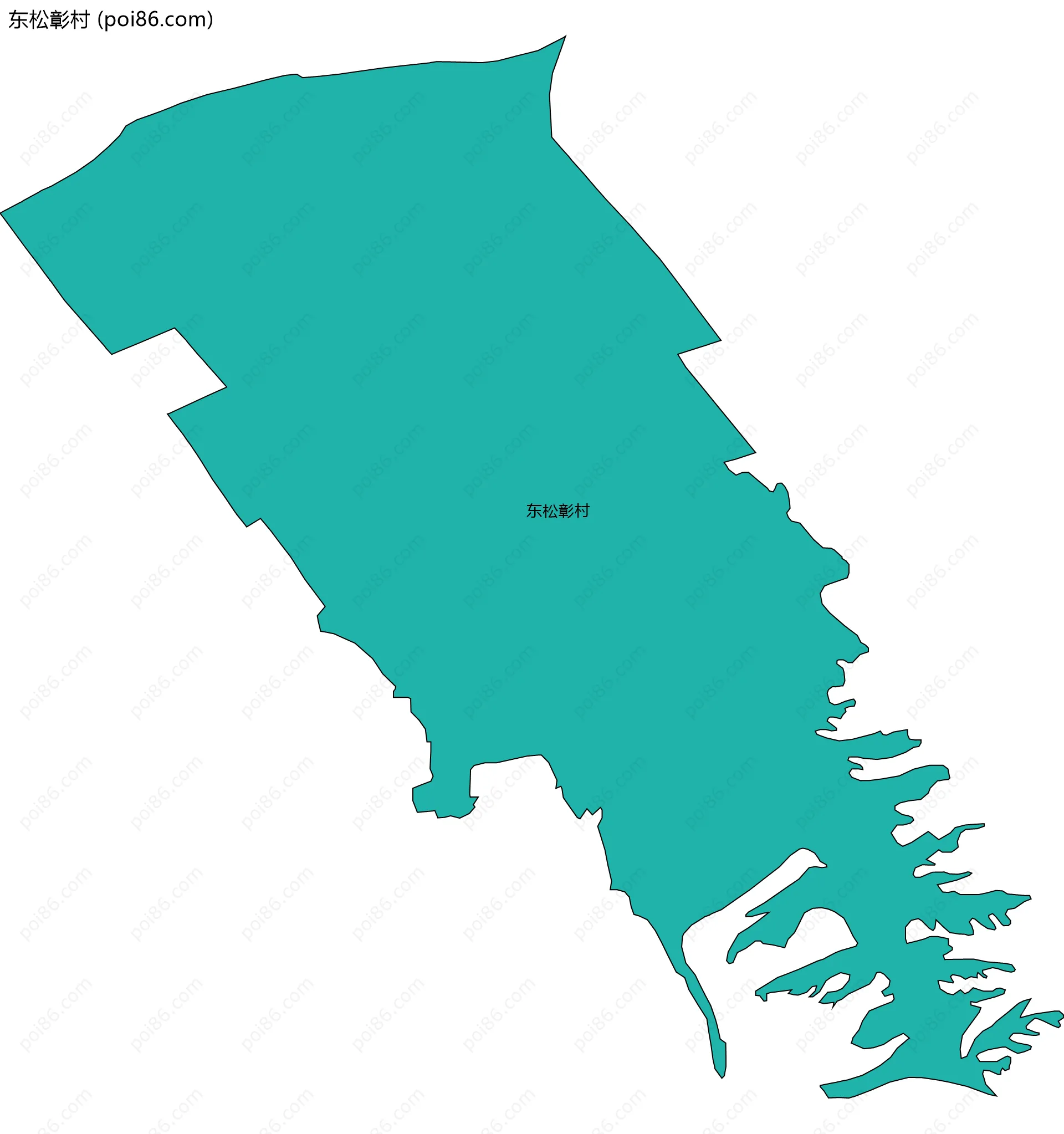 东松彰村边界地图